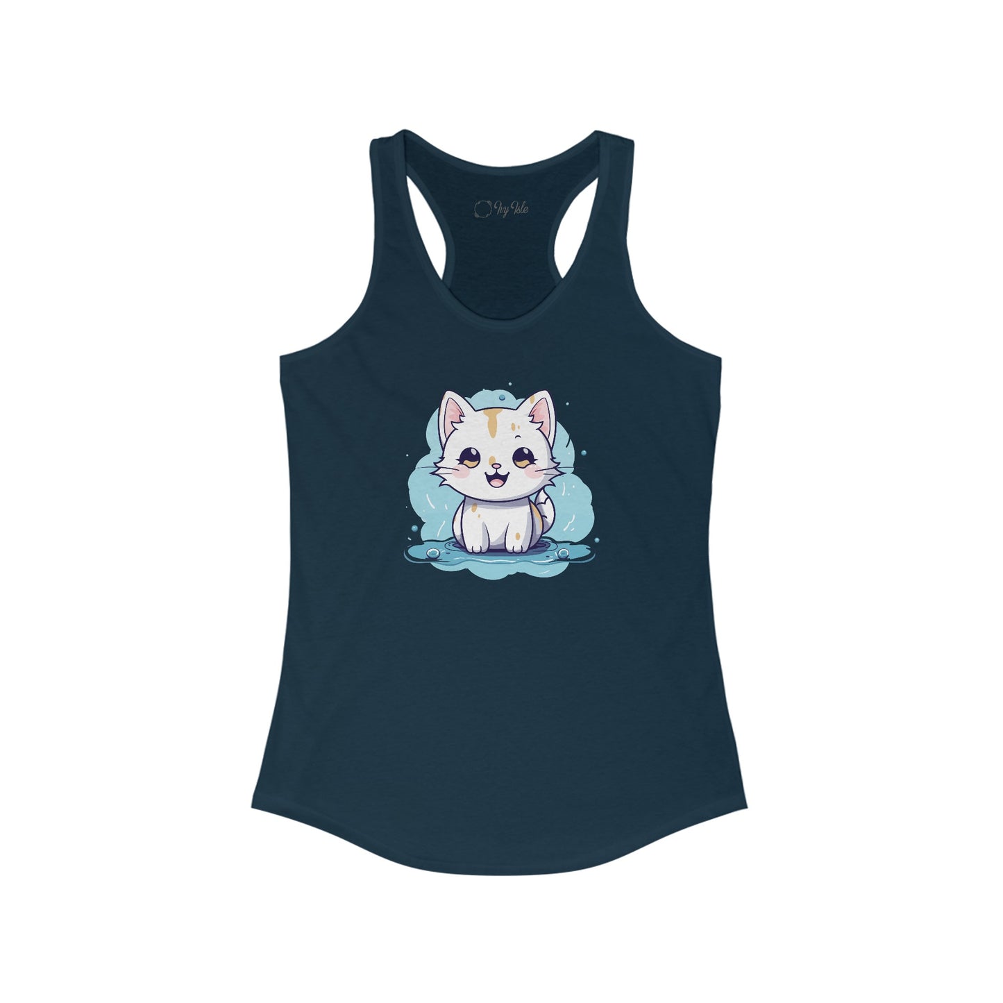 Cute Blue Cat Racerback Tank