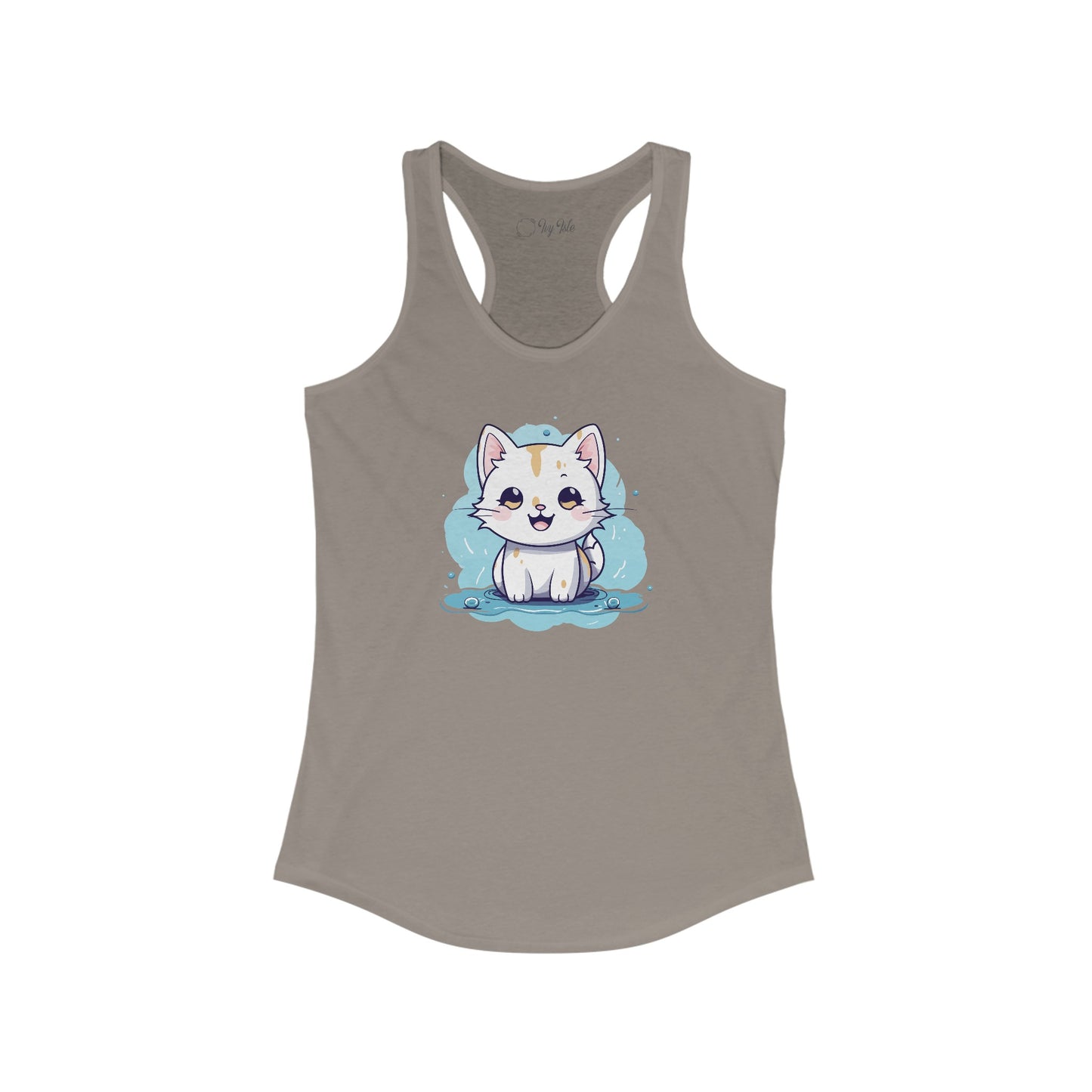Cute Blue Cat Racerback Tank