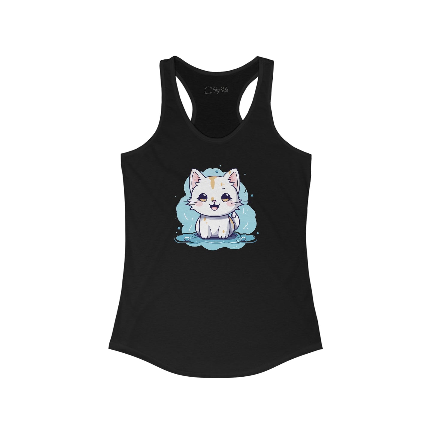 Cute Blue Cat Racerback Tank