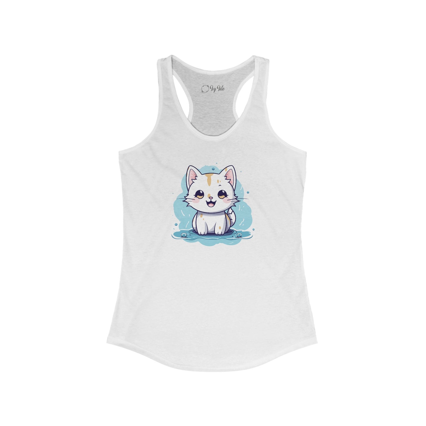 Cute Blue Cat Racerback Tank