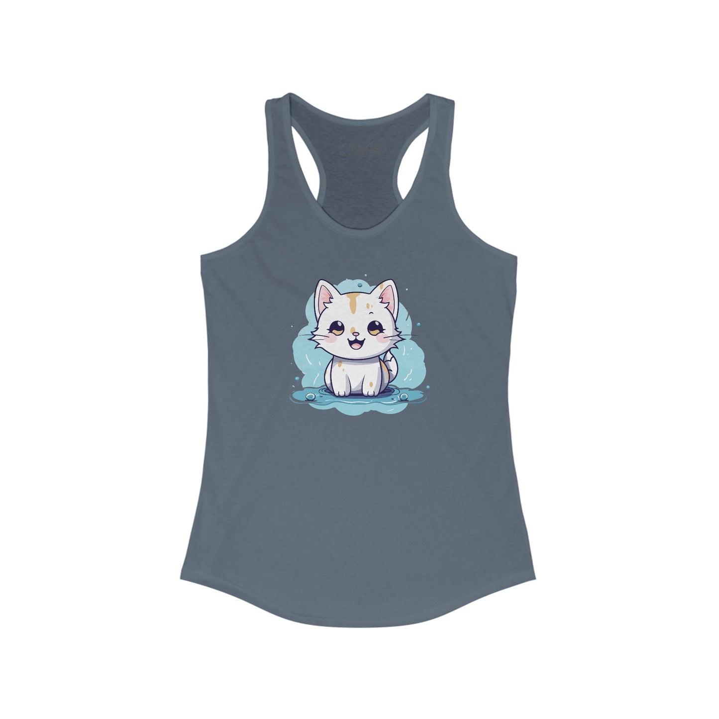 Cute Blue Cat Racerback Tank