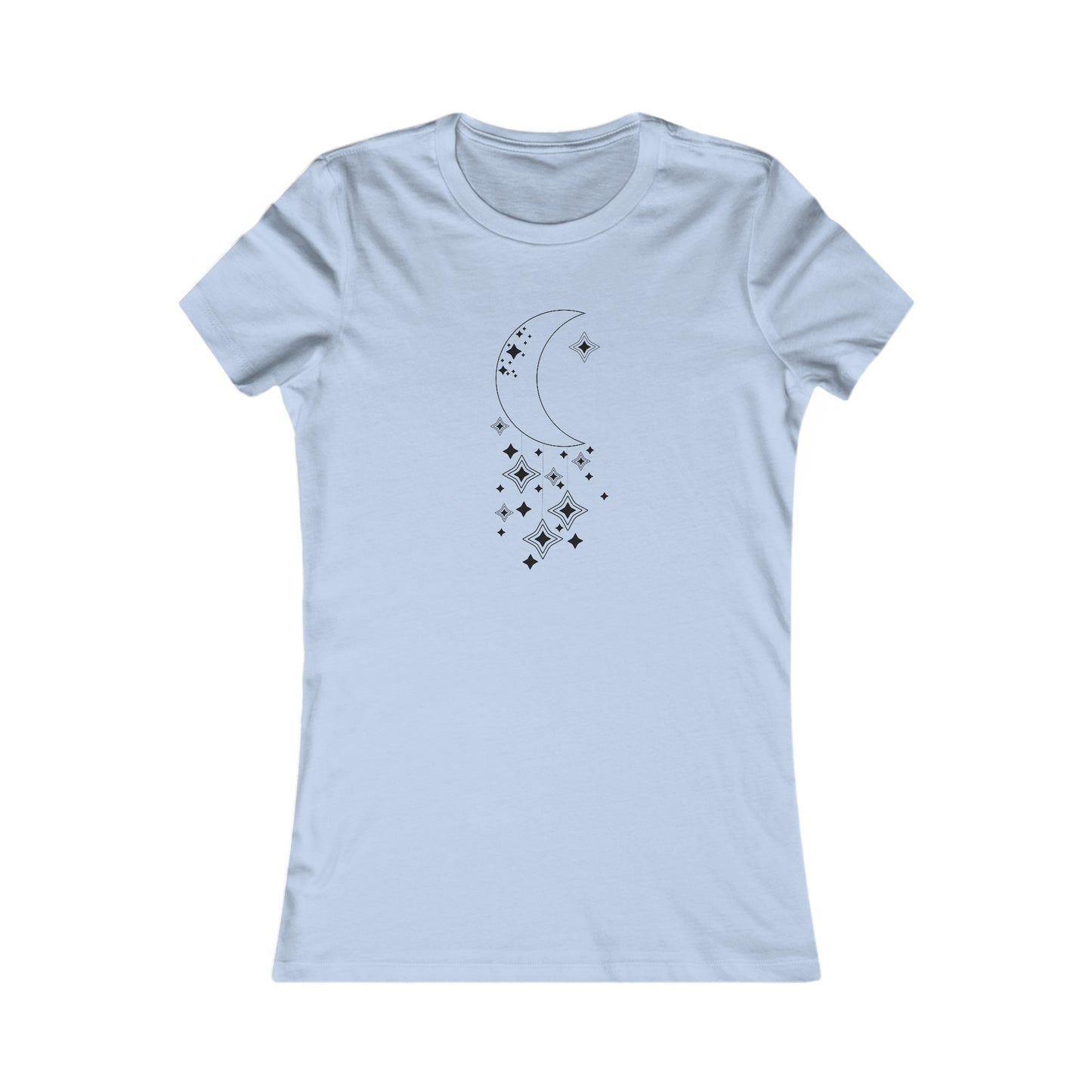 Moon and Hanging Stars Fitted Tee