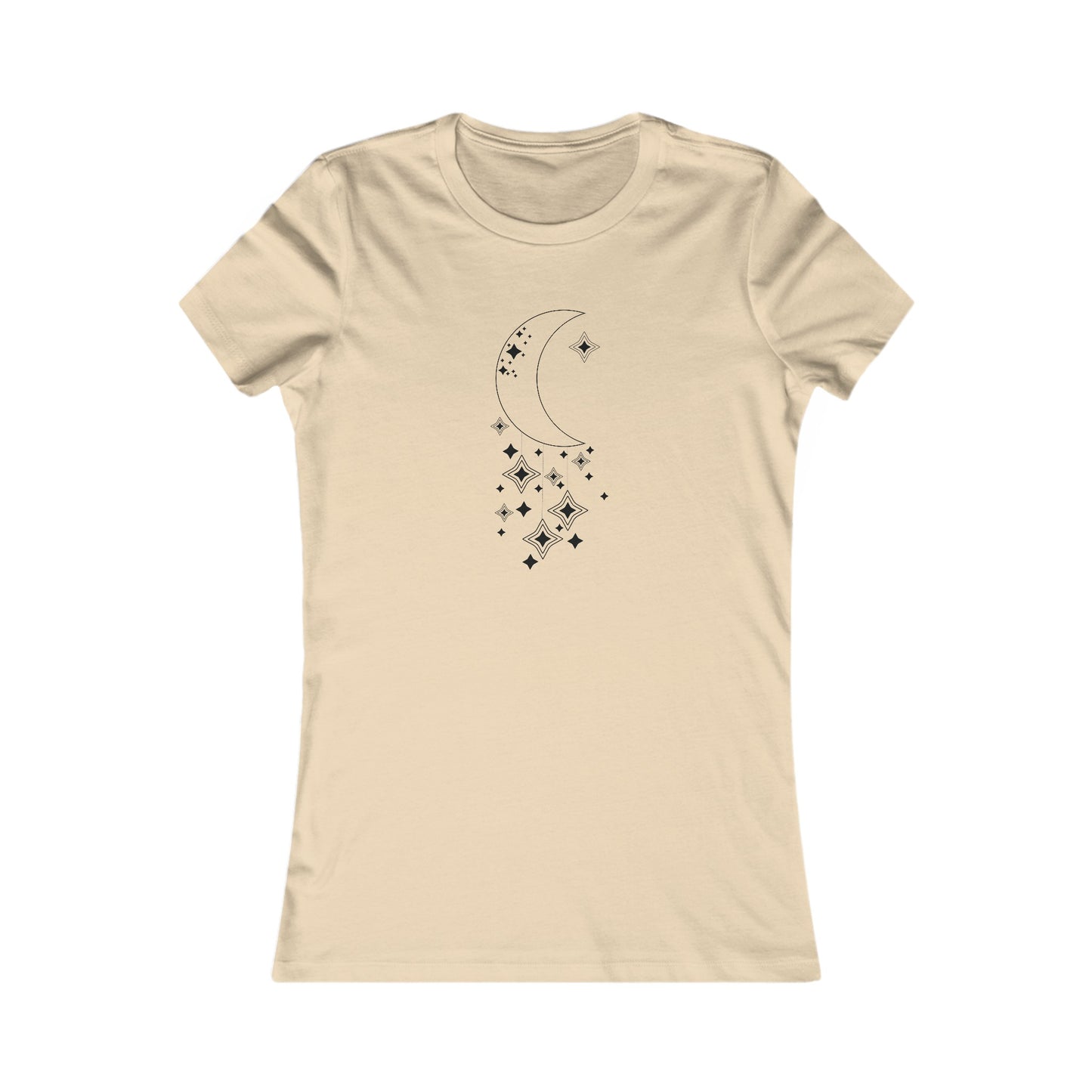 Moon and Hanging Stars Fitted Tee