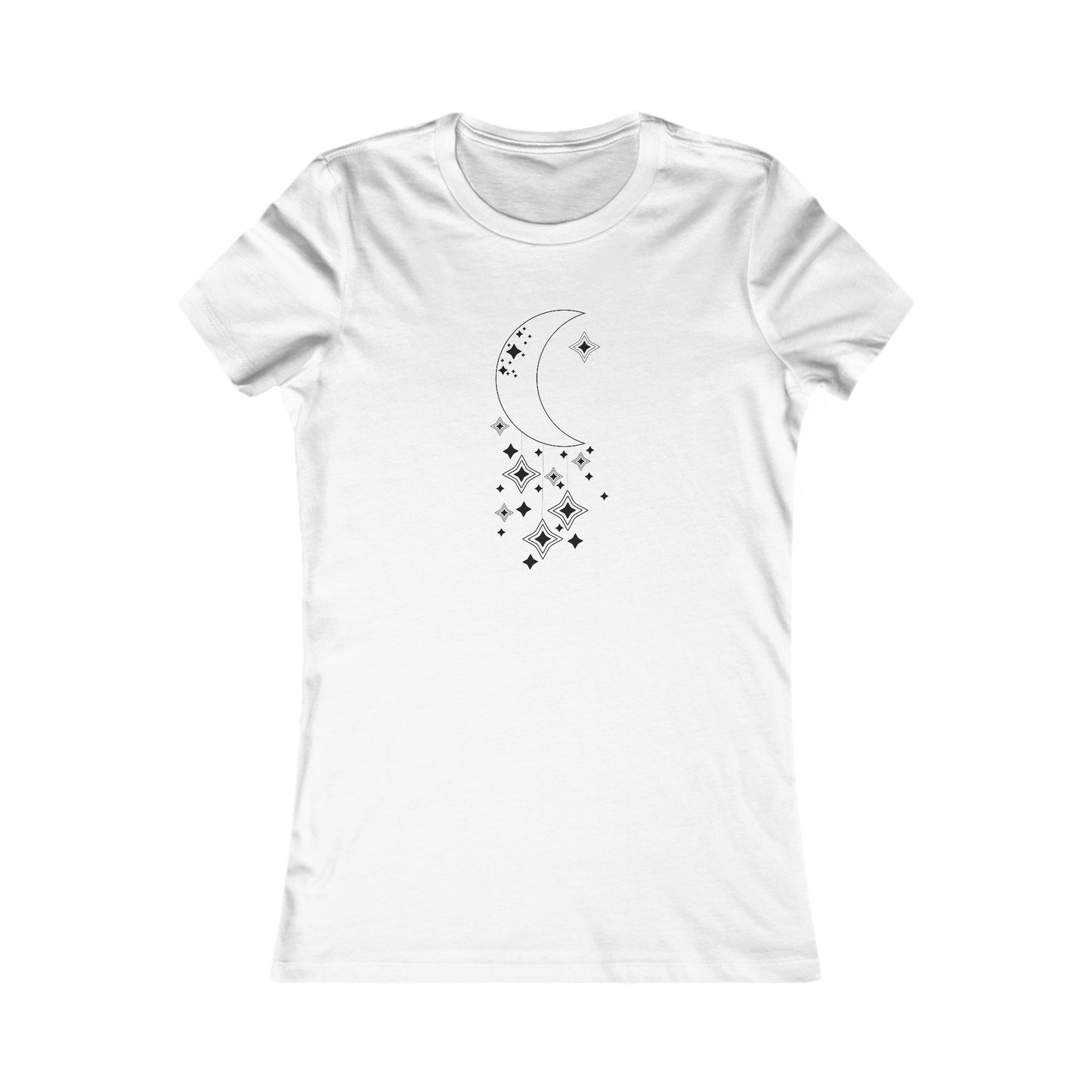 Moon and Hanging Stars Fitted Tee