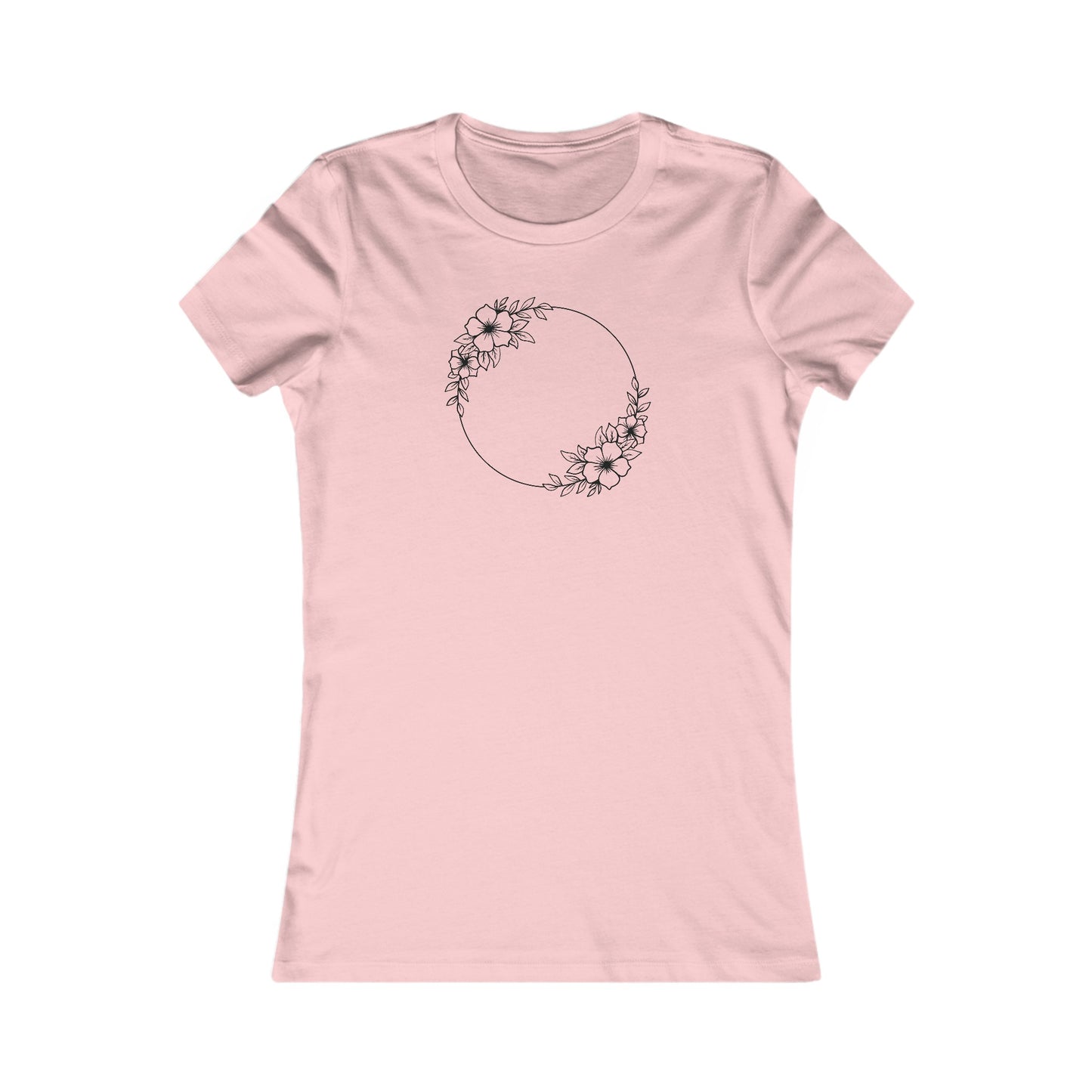Double Large Flower Circle Fitted Tee