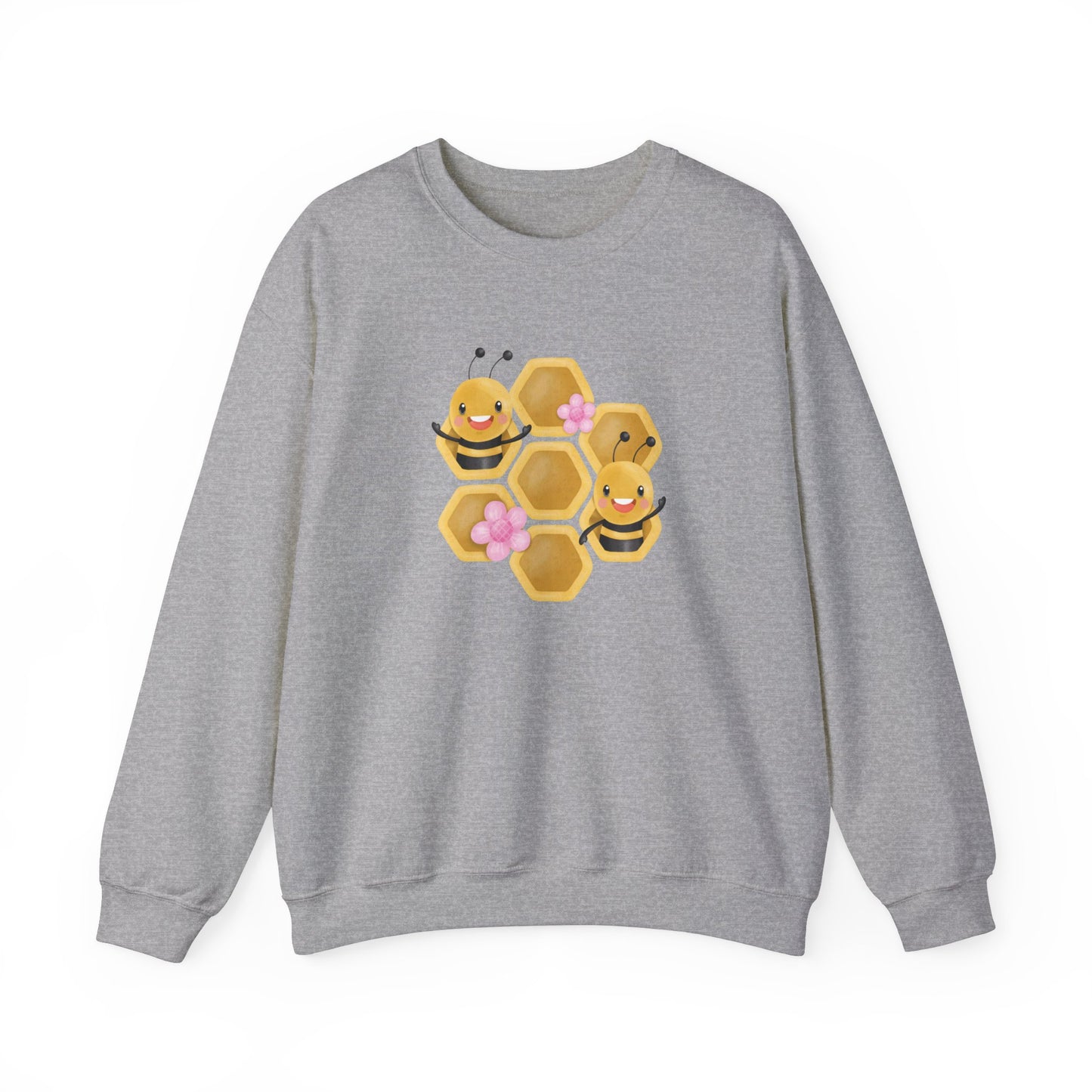 Cute Bee Honeycomb Sweatshirt