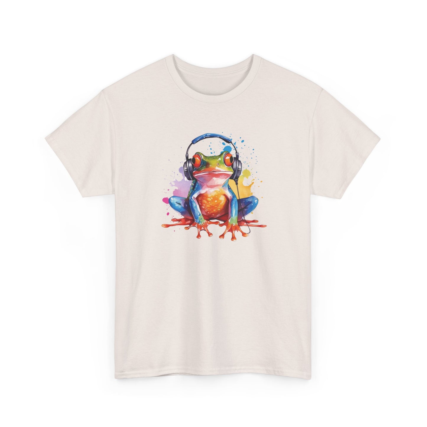 Frog with Headphones Short Sleeve Tee