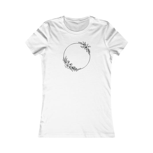 Double Floral Circle Fitted Tee