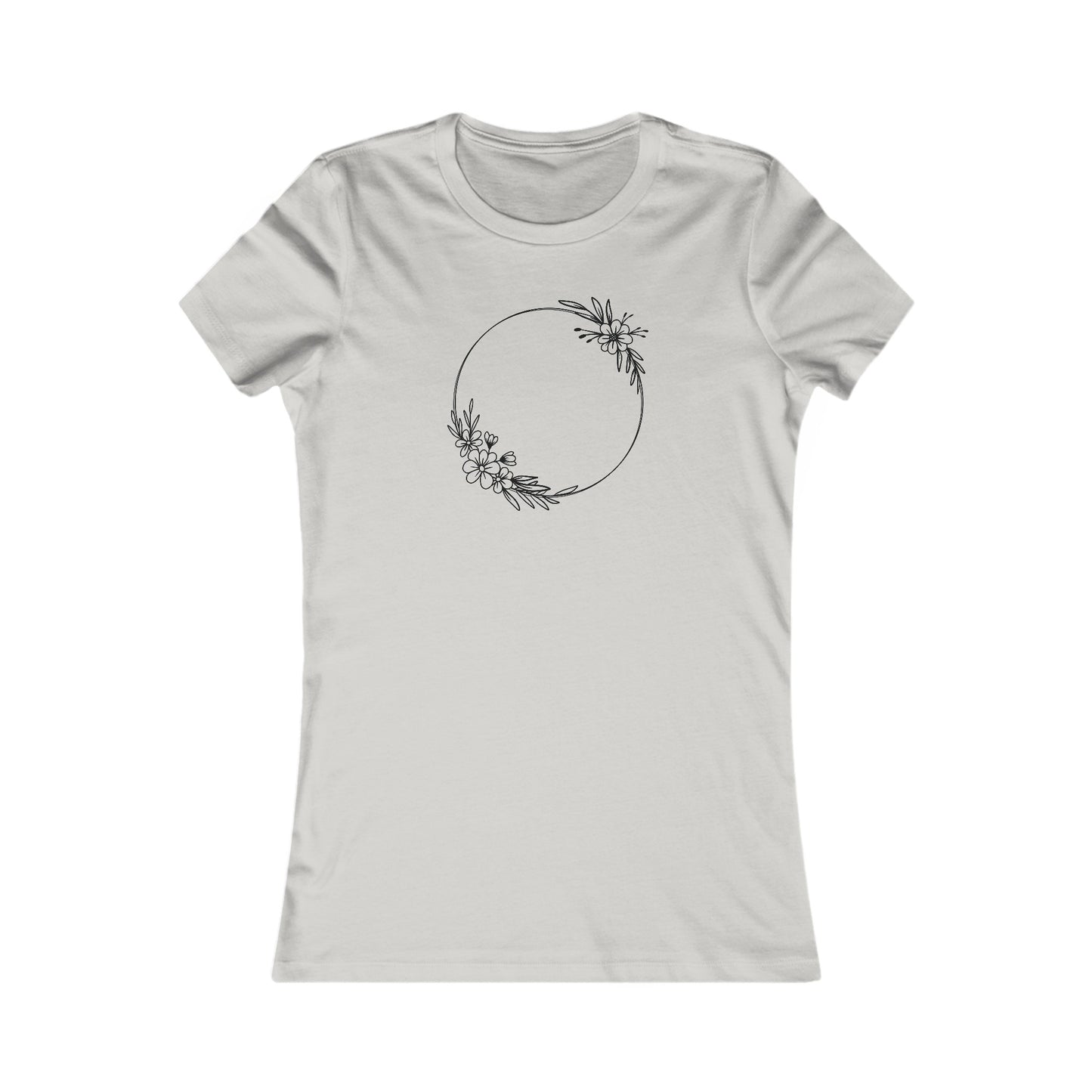 Double Floral Circle Fitted Tee