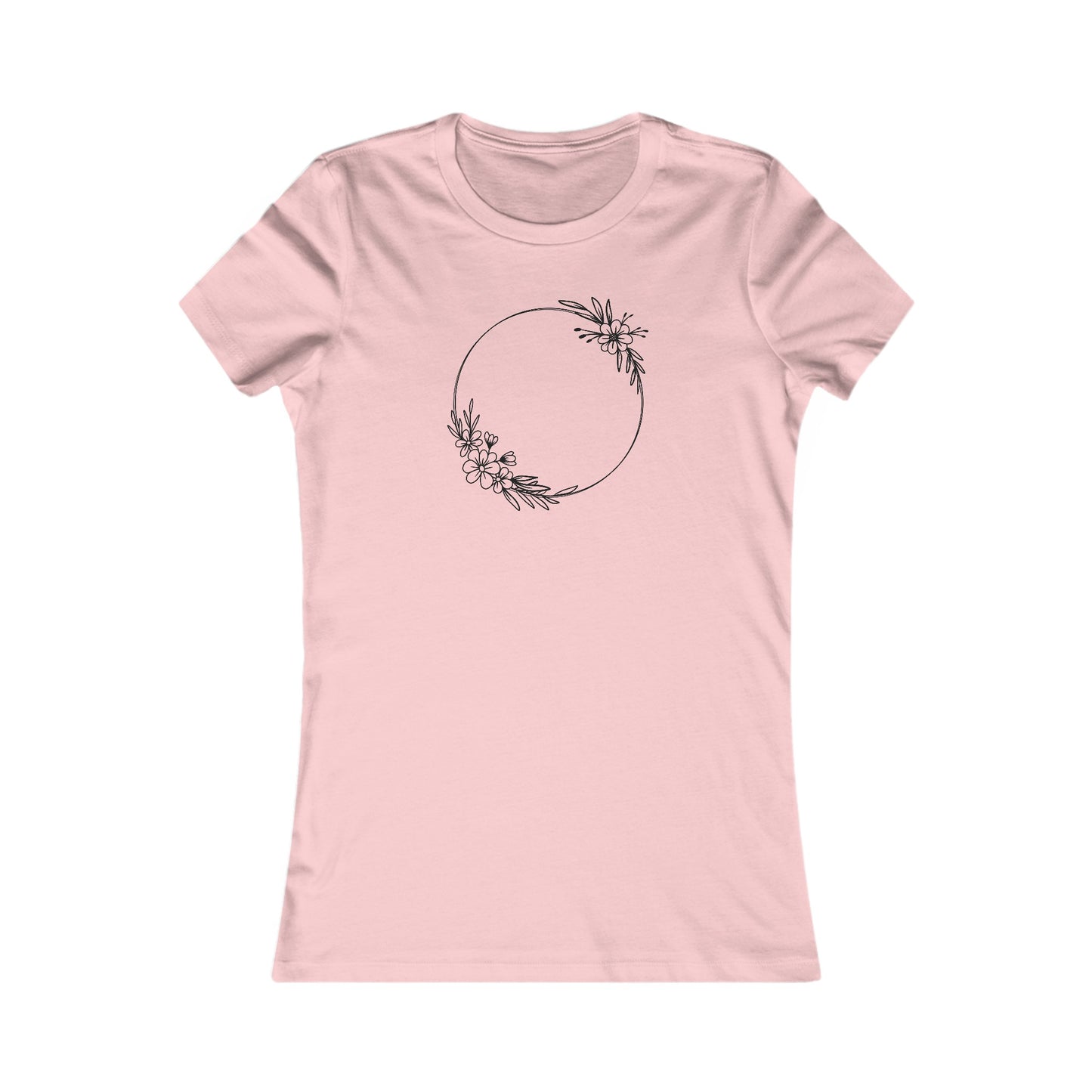 Double Floral Circle Fitted Tee