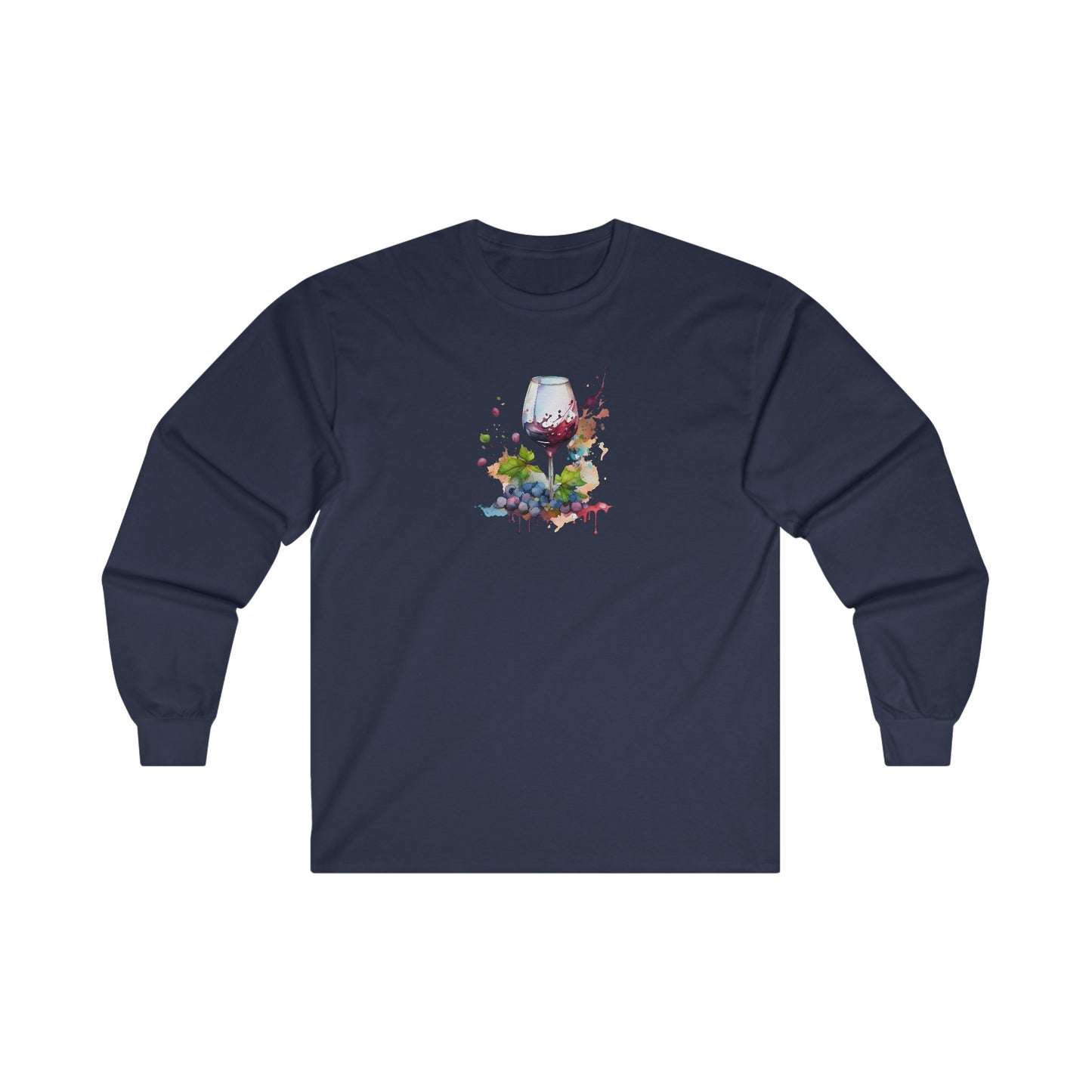 Watercolor Red Wine Long Sleeve Tee