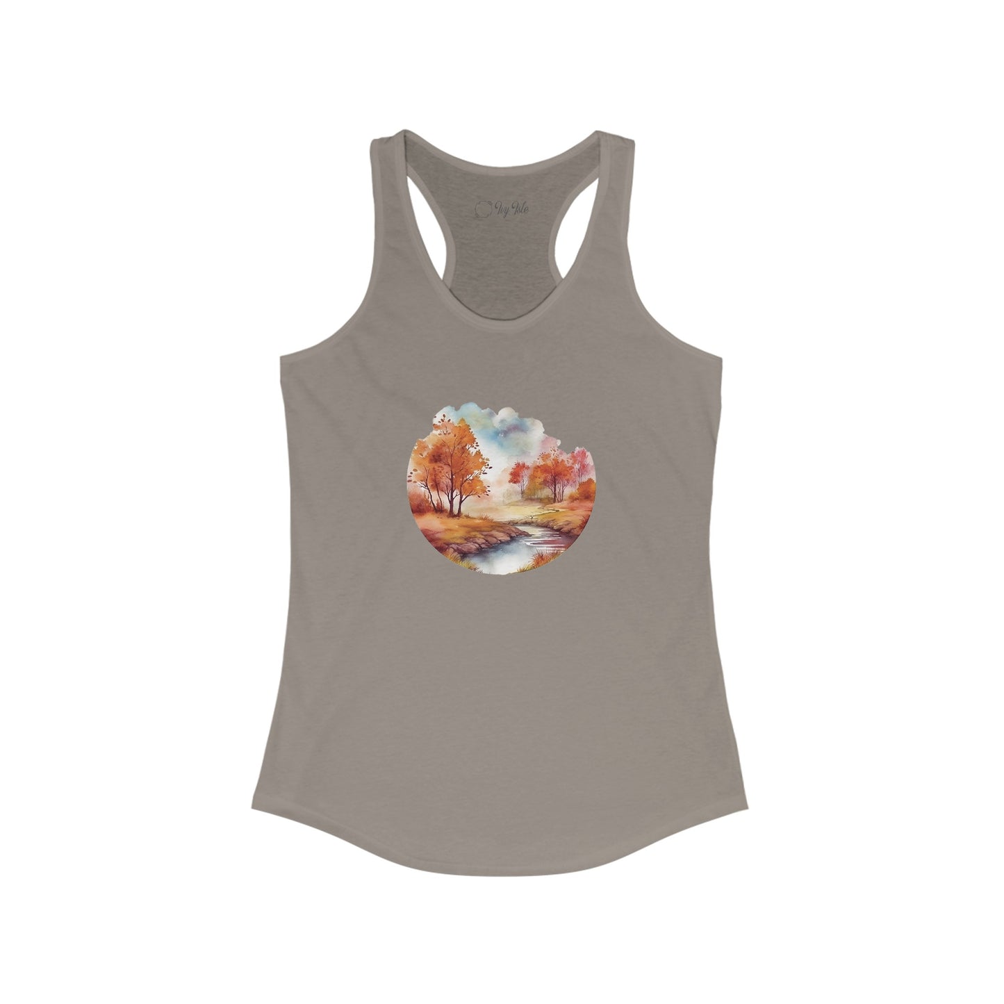 Autumn Landscape Watercolor Racerback Tank