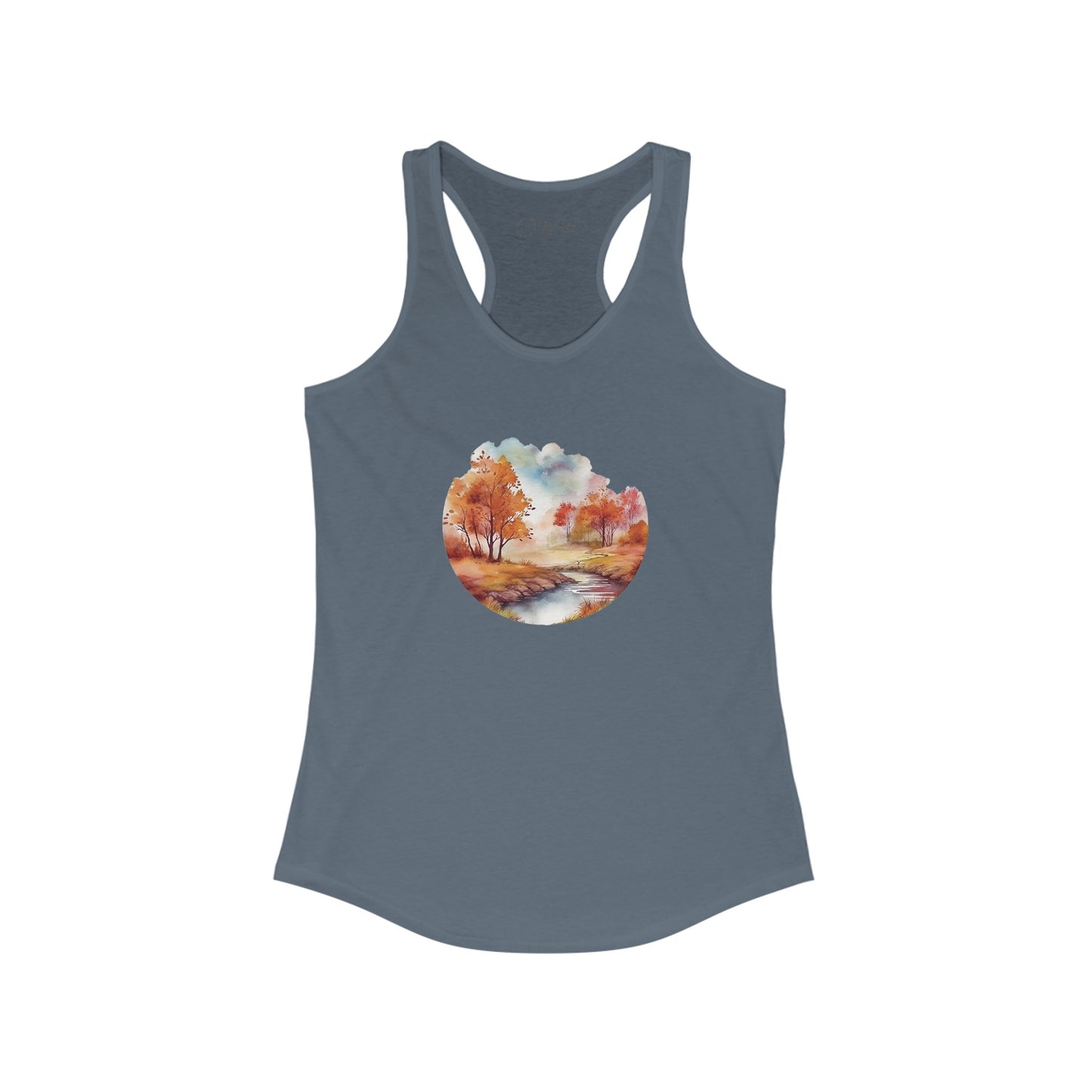 Autumn Landscape Watercolor Racerback Tank