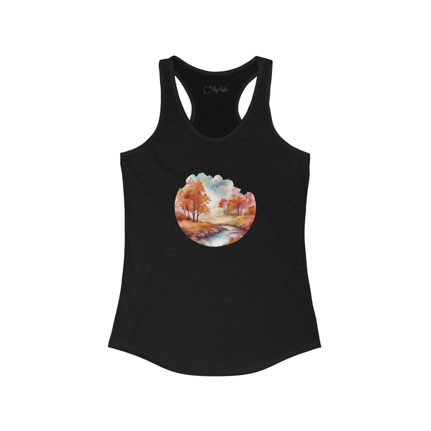 Autumn Landscape Watercolor Racerback Tank