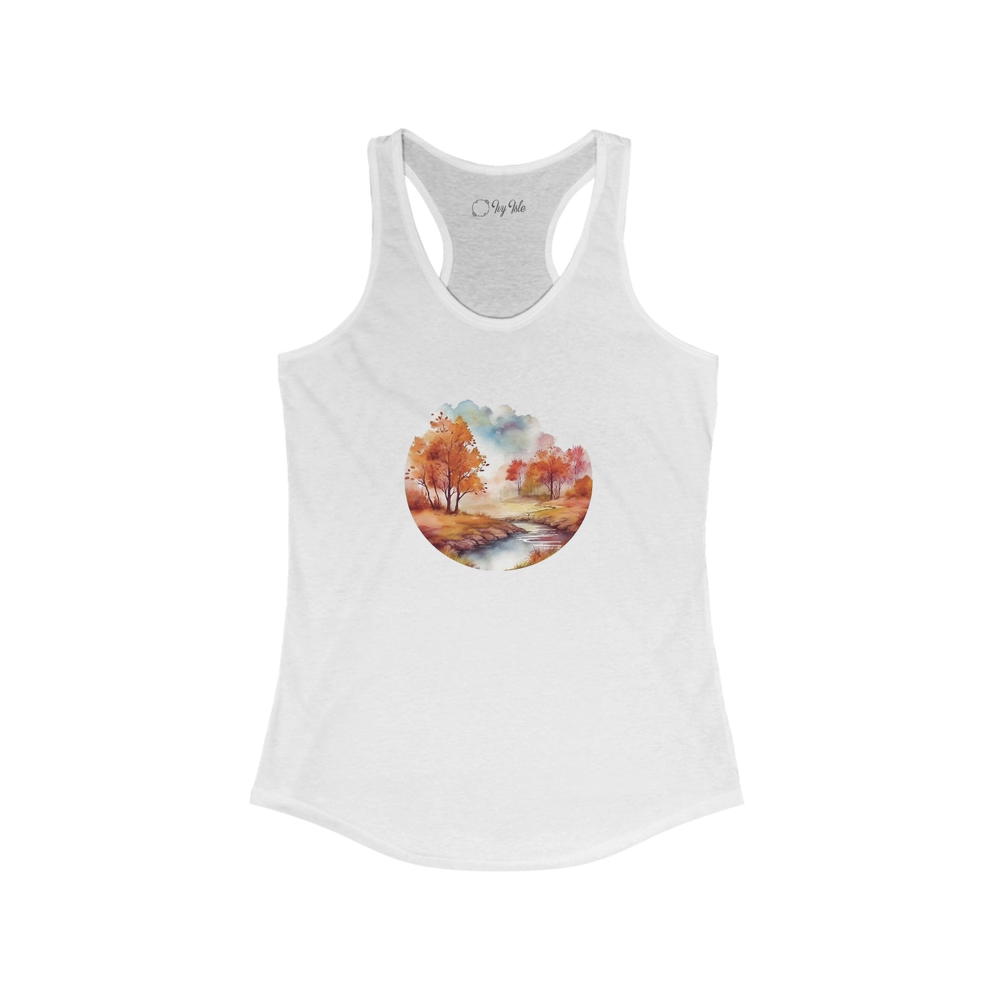Autumn Landscape Watercolor Racerback Tank