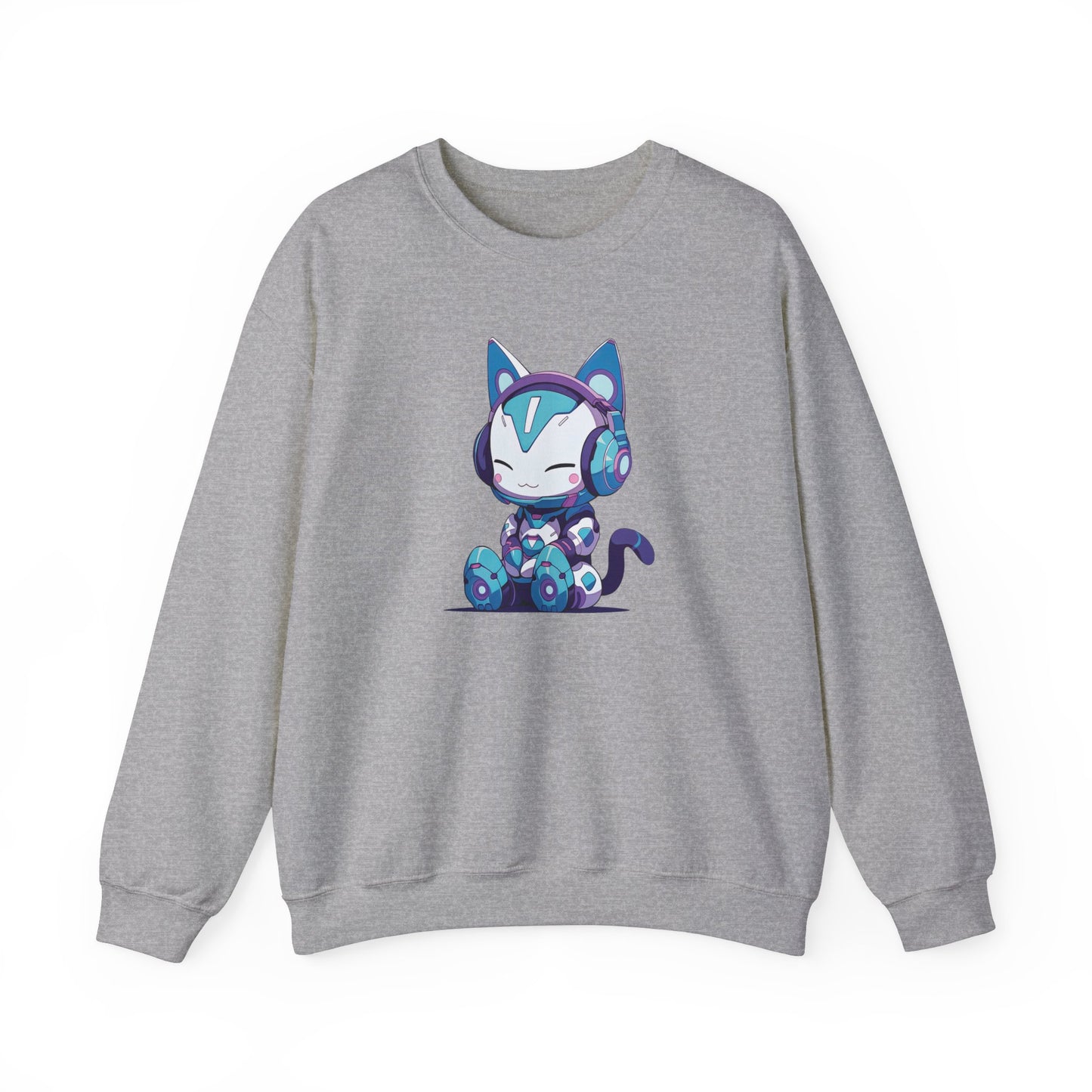 Futuristic Cat with Headphones Sweatshirt