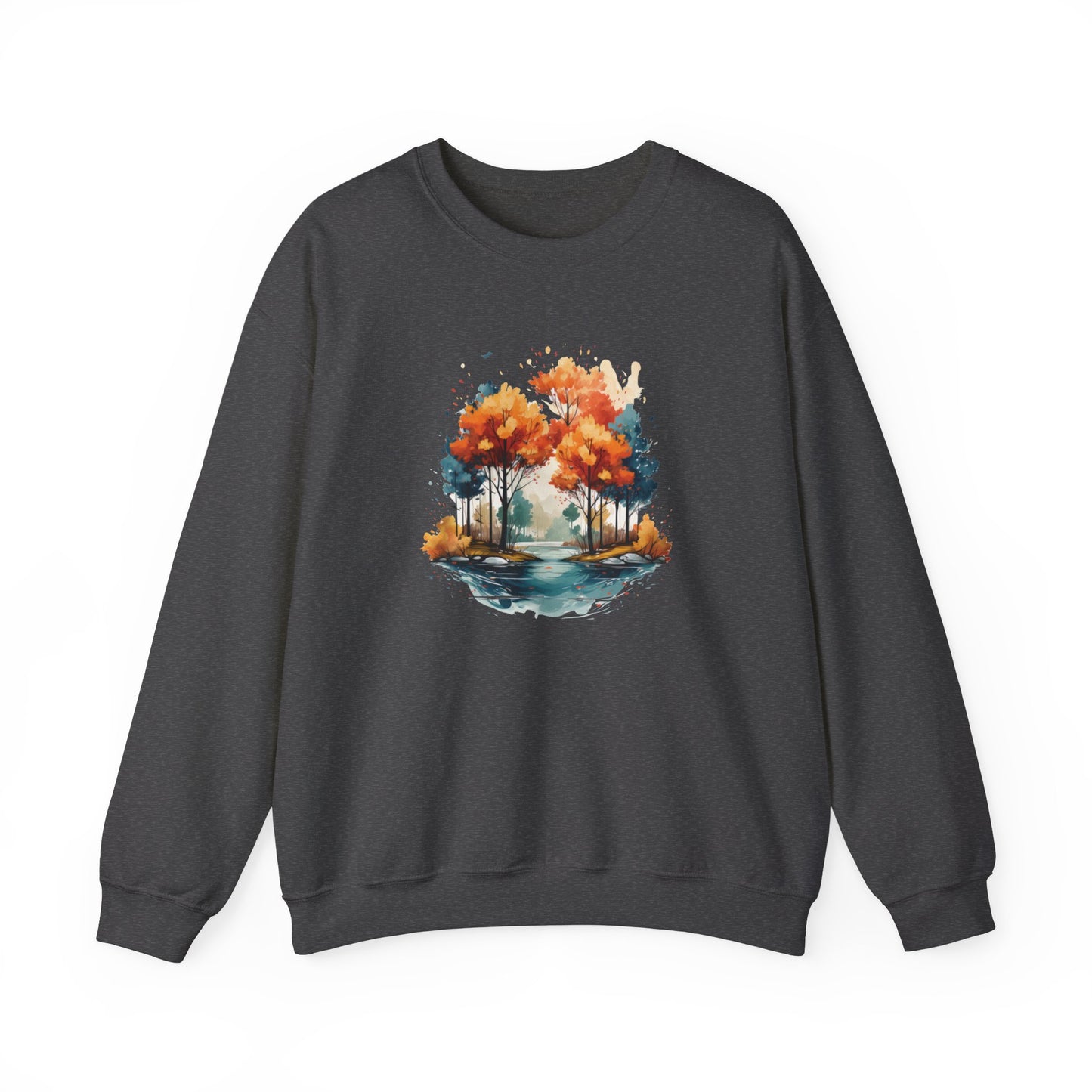Autumn River Watercolor Sweatshirt