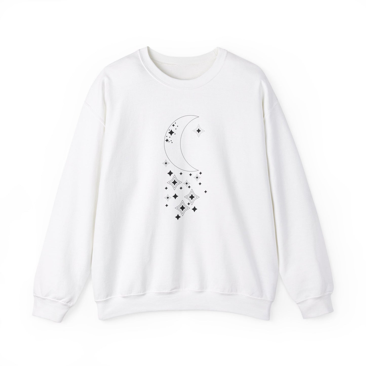 Moon and Hanging Stars Pattern Sweatshirt