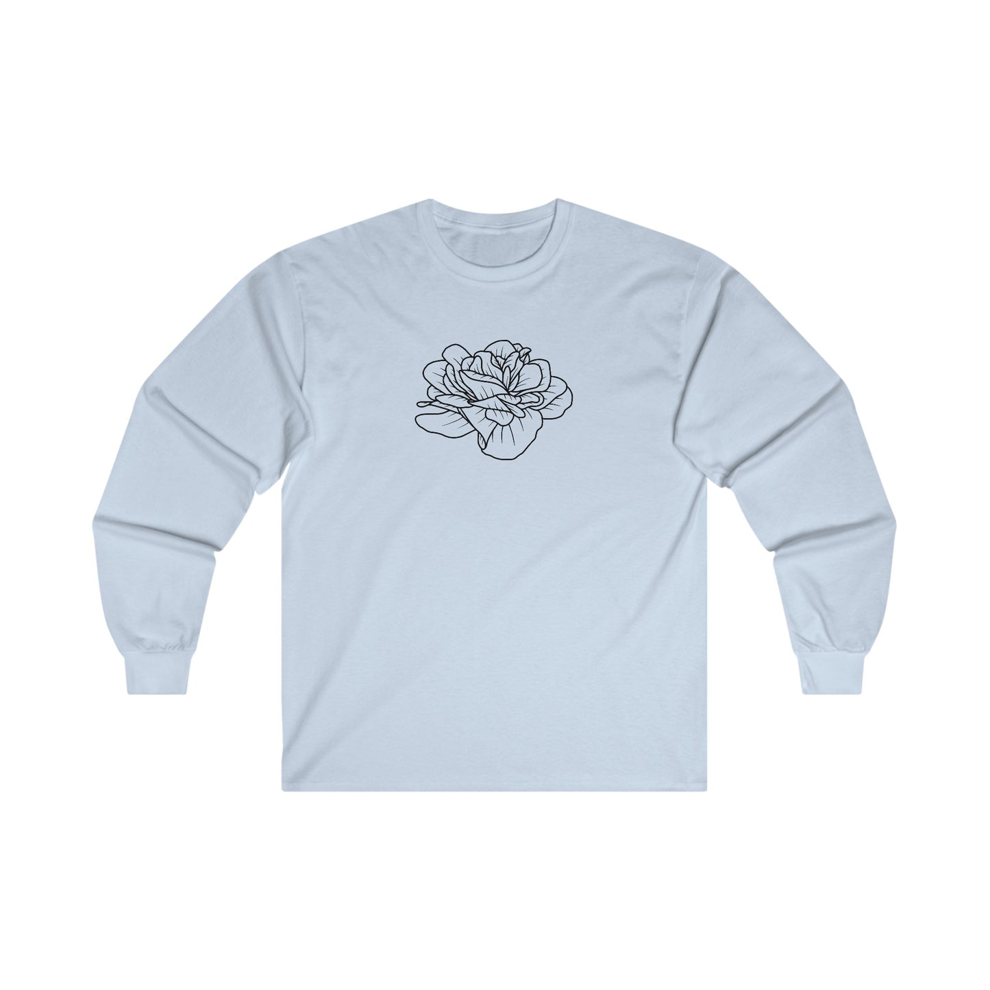 Rose Outline Long Sleeve Tee