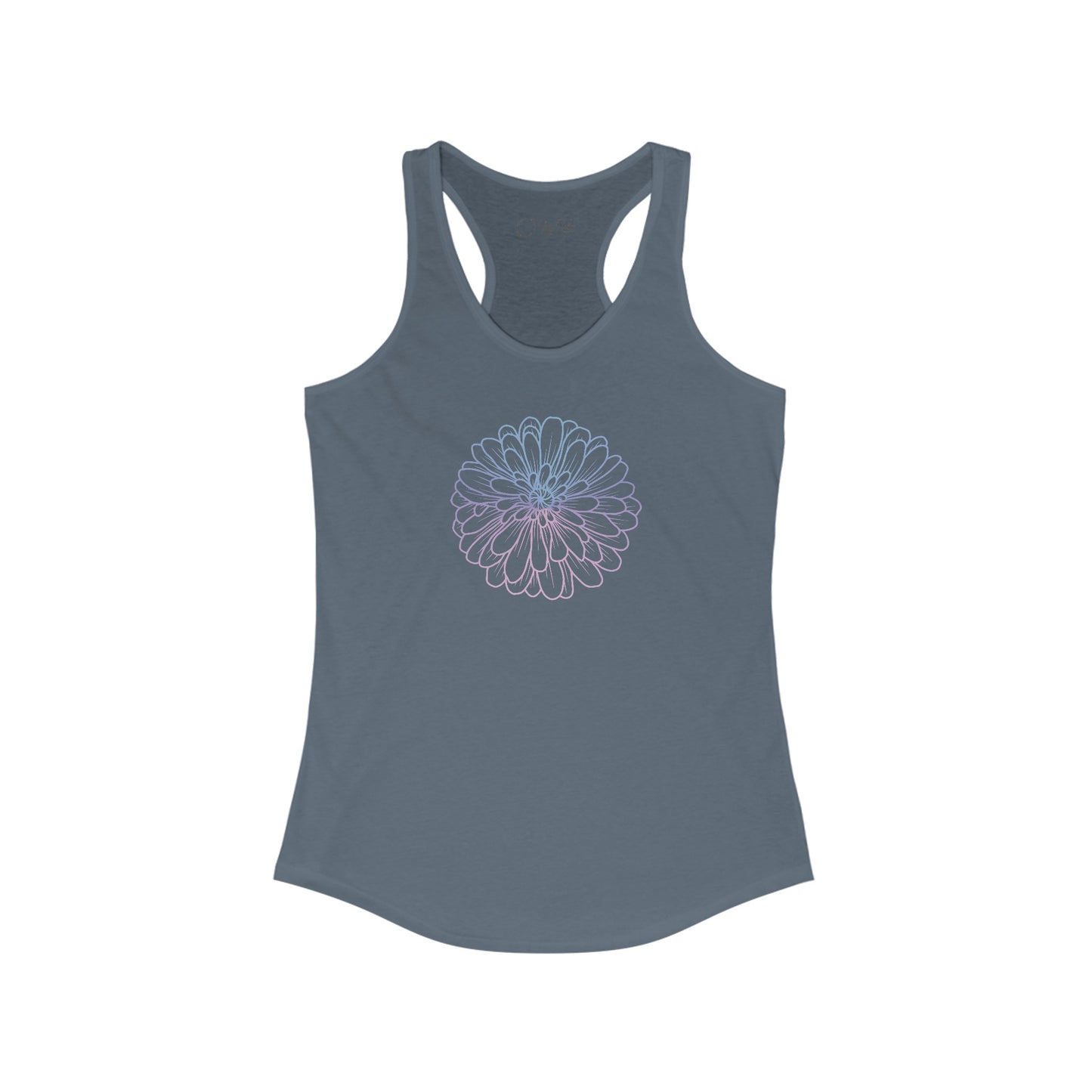 Colorful Flower Outline Racerback Tank