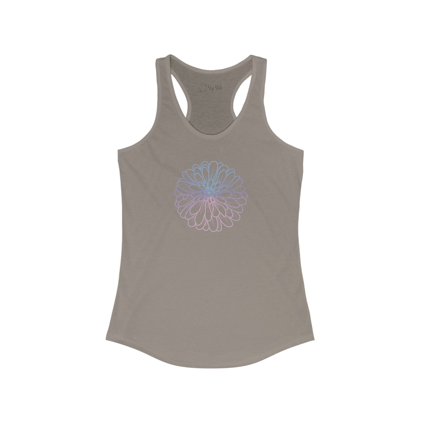 Colorful Flower Outline Racerback Tank