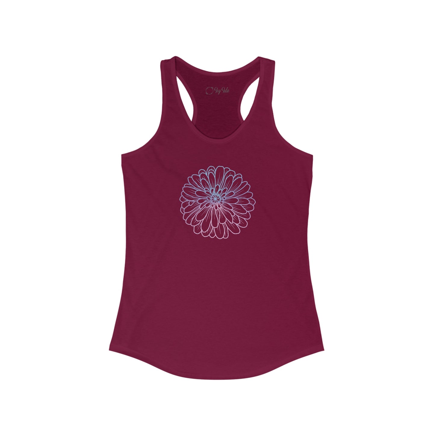 Colorful Flower Outline Racerback Tank