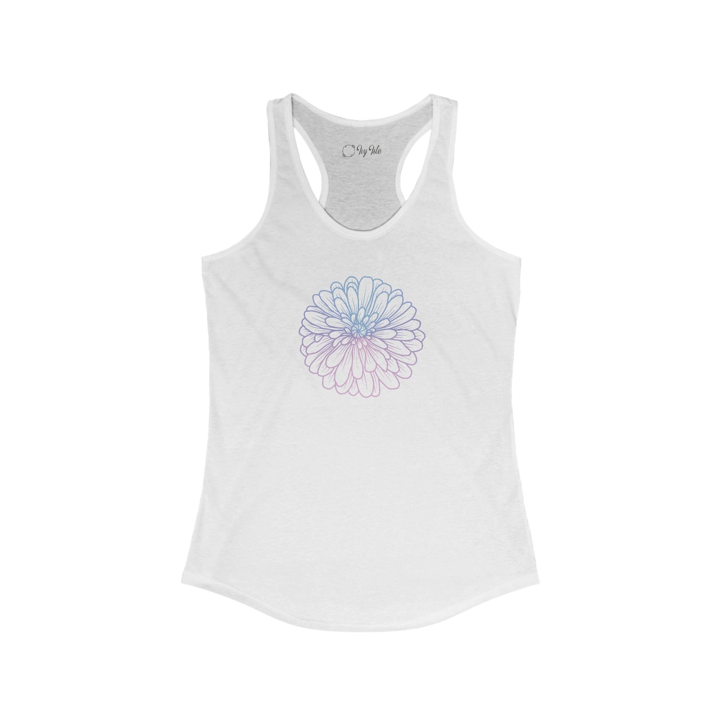 Colorful Flower Outline Racerback Tank