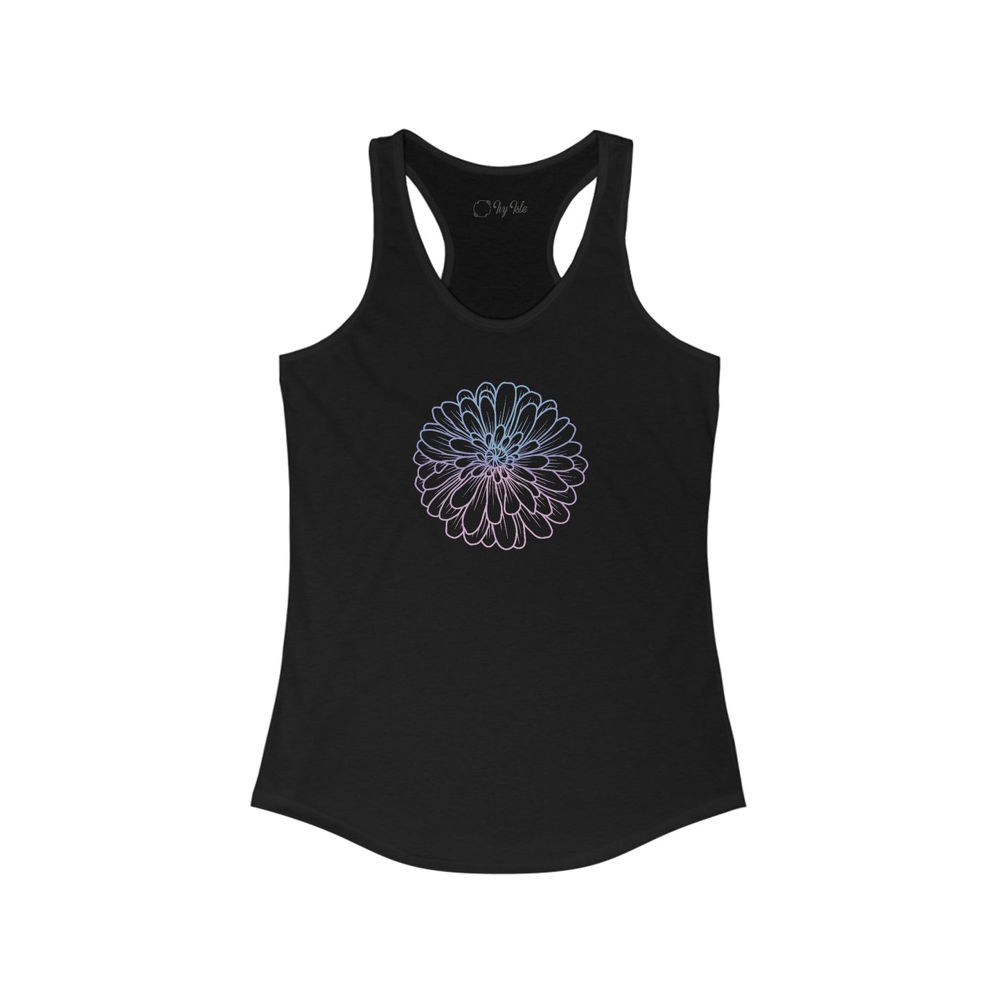 Colorful Flower Outline Racerback Tank
