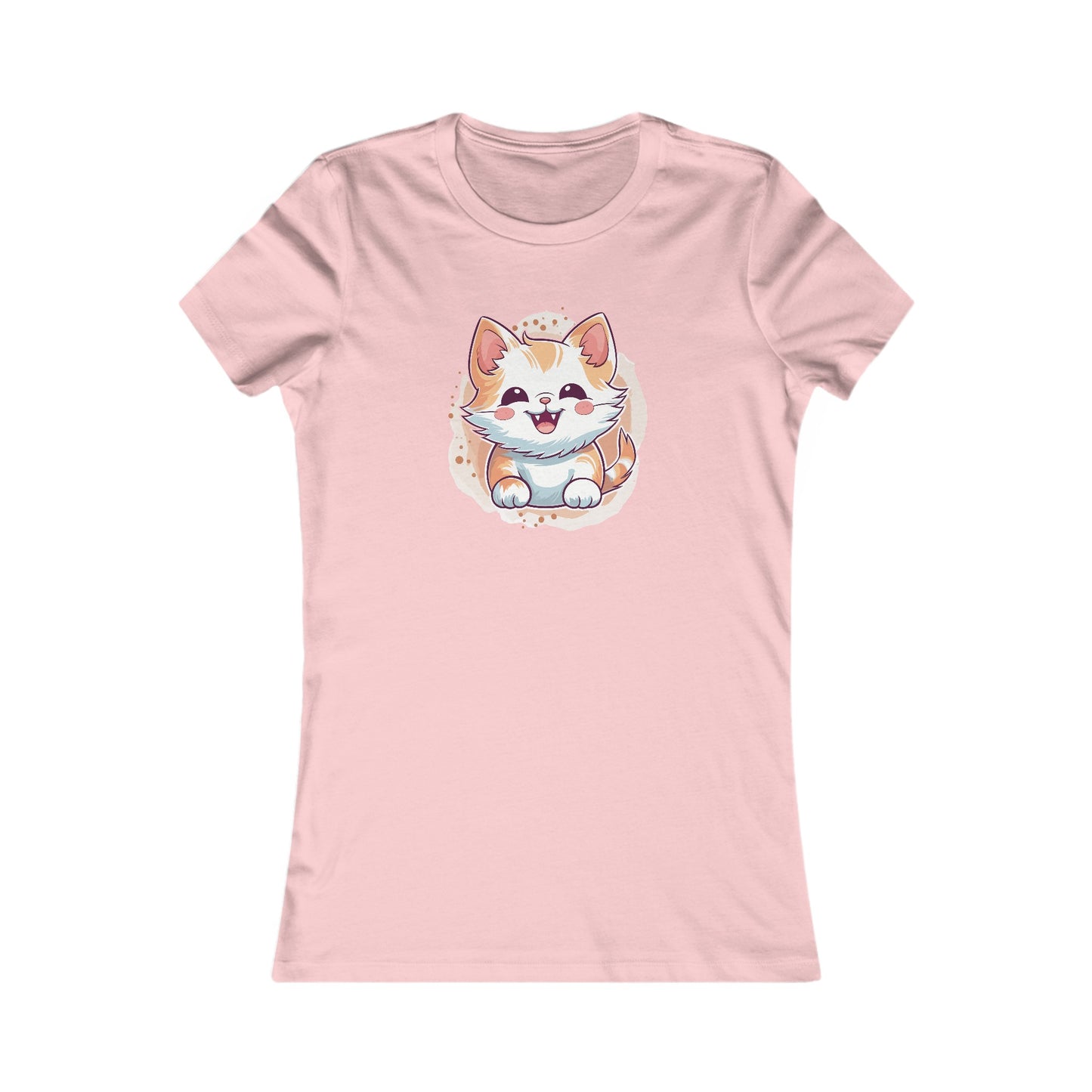 Cute Brown Cat Fitted Tee