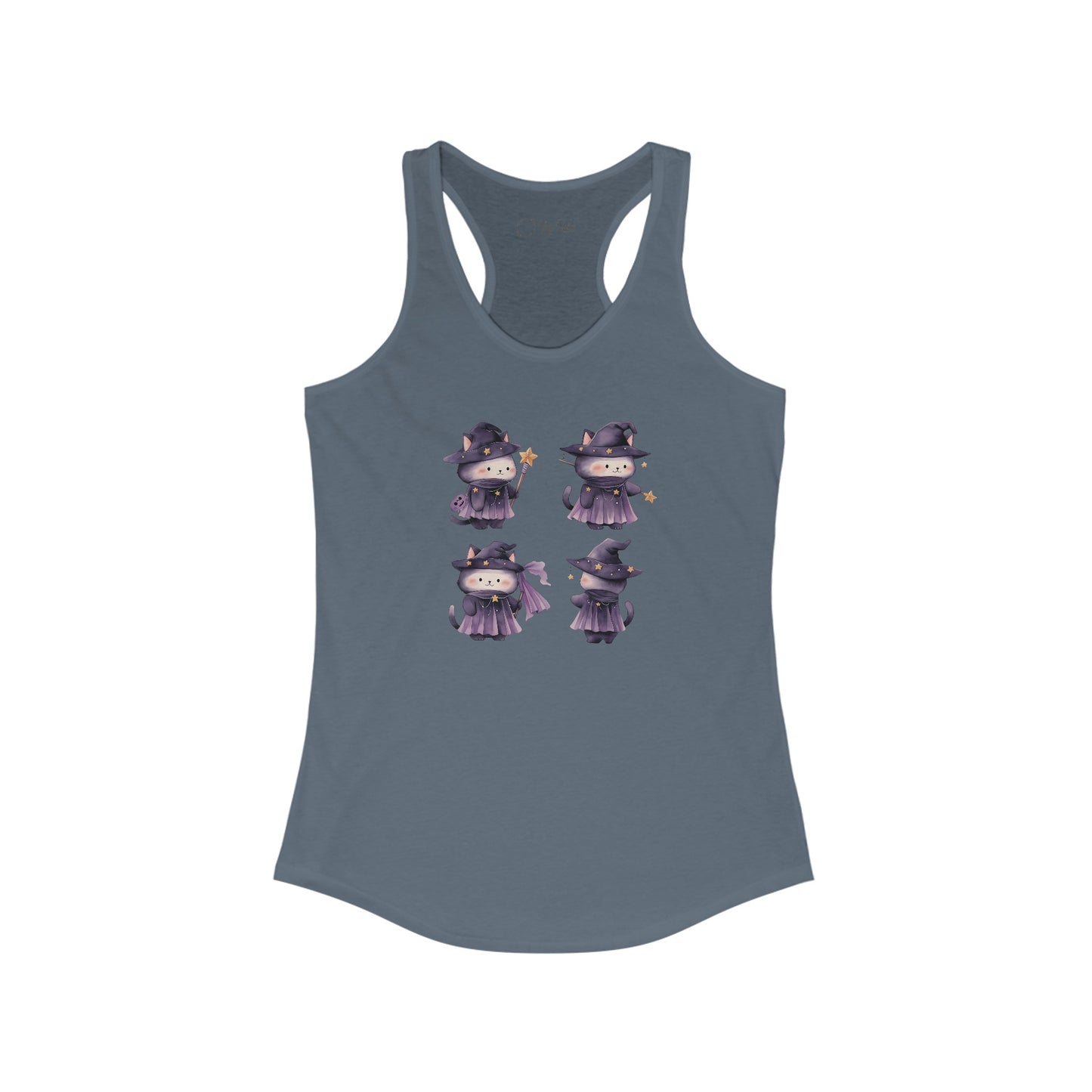 Cute Witch Cat Set Racerback Tank