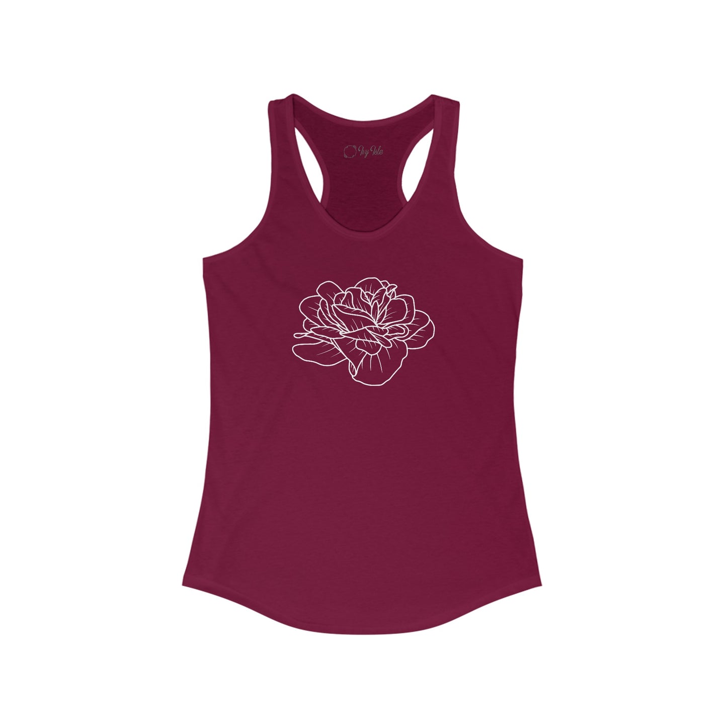 Rose Outline Racerback Tank