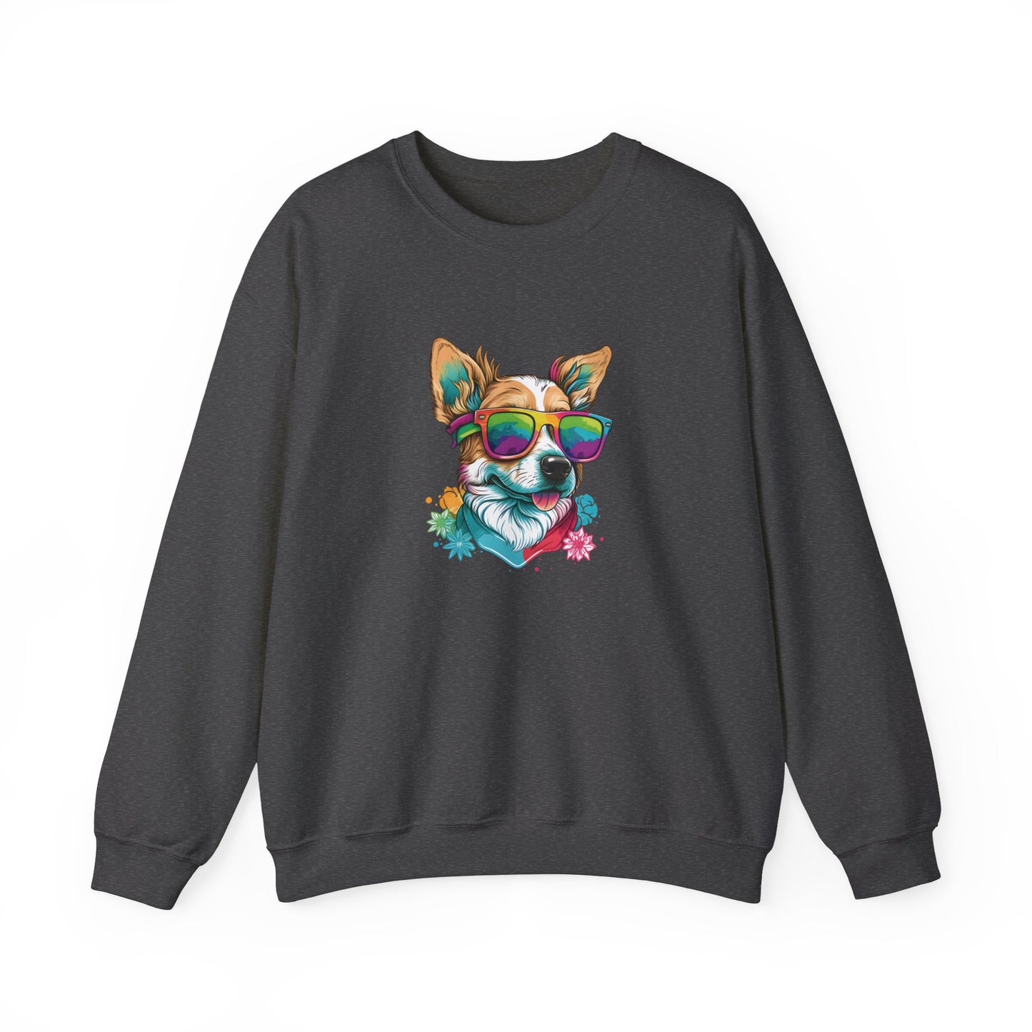Dog with Sunglasses Sweatshirt 002
