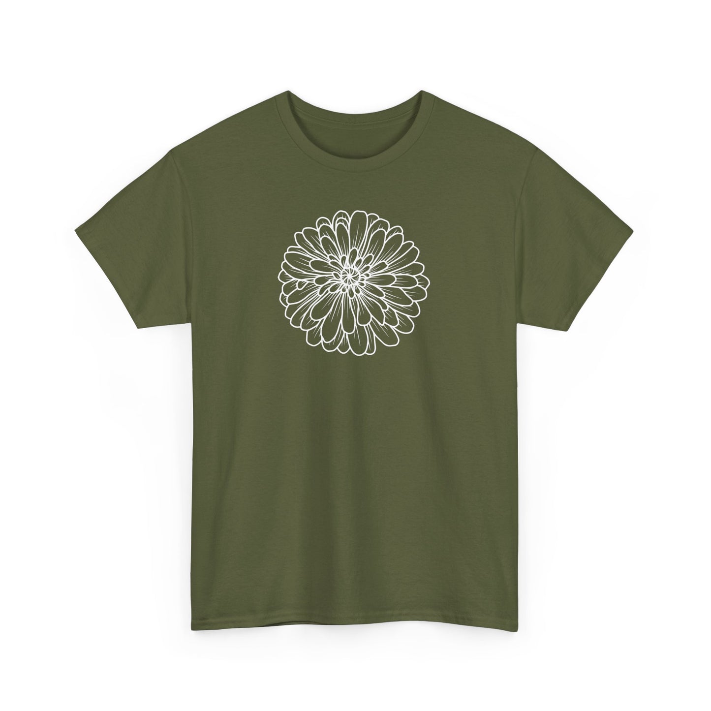 Flower Outline Short Sleeve Tee