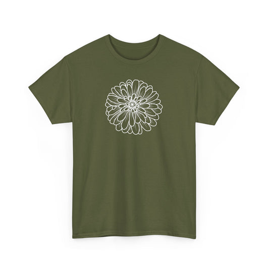 Flower Outline Short Sleeve Tee