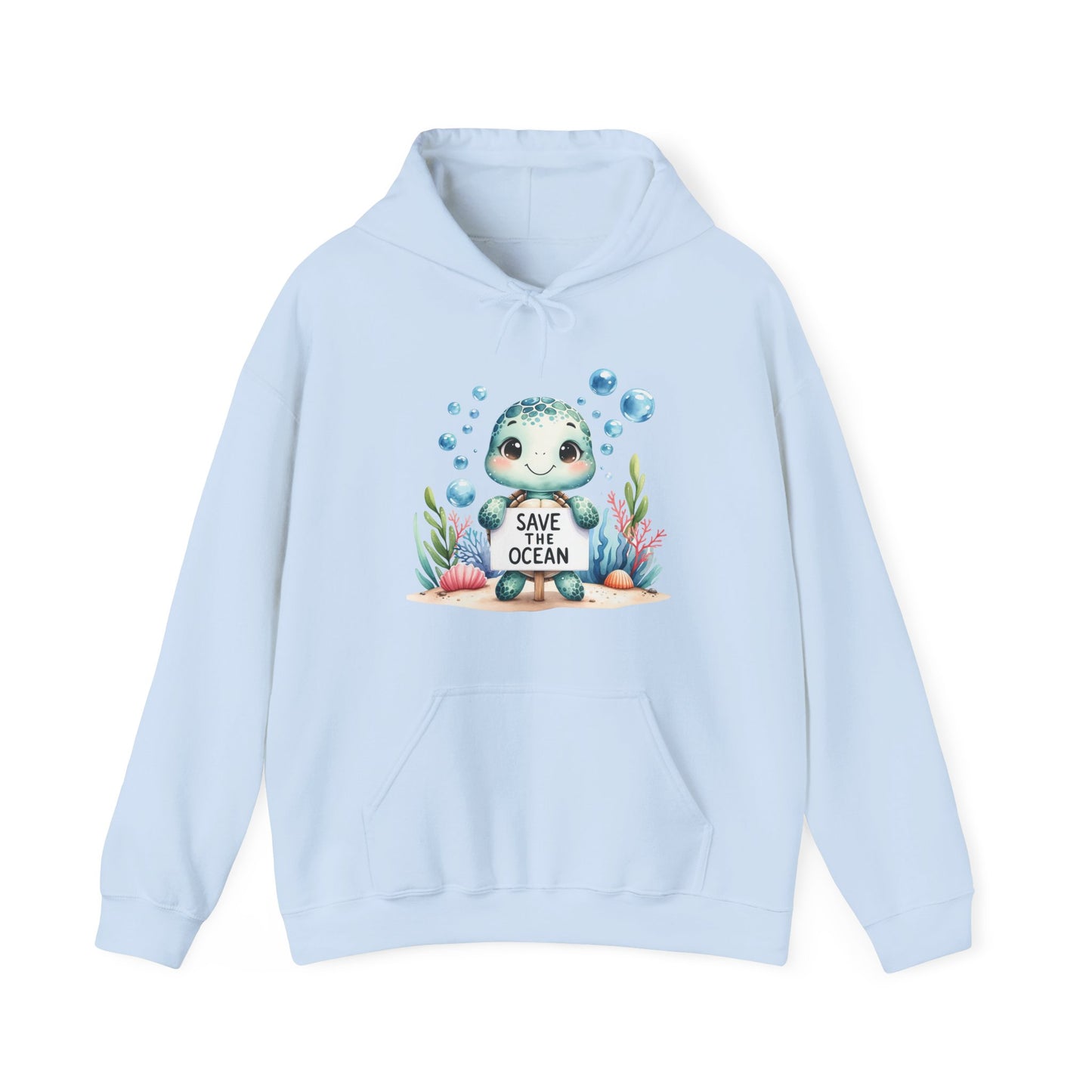 Save the Ocean Turtle Hooded Sweatshirt
