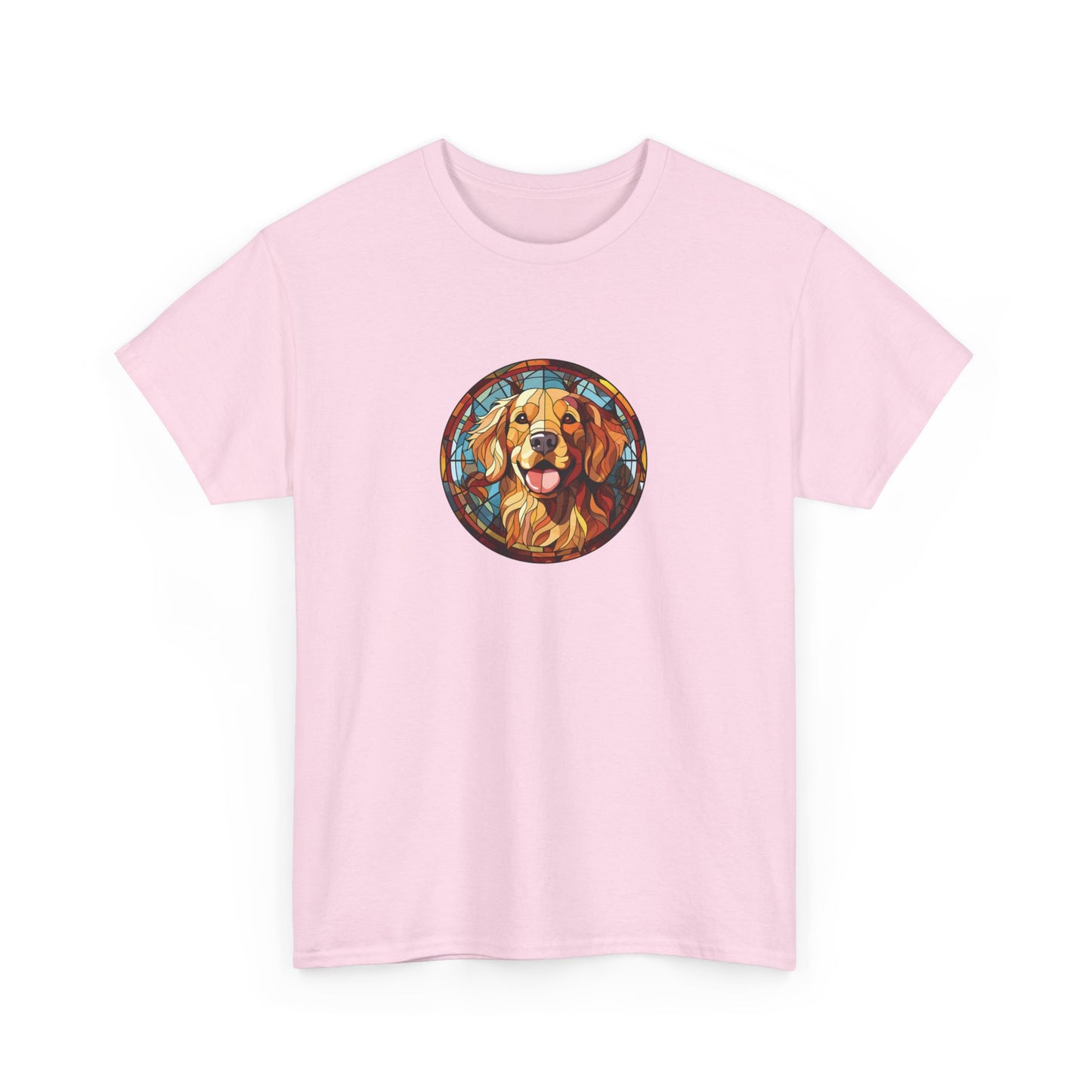Stained Glass Golden Retriever Short Sleeve Tee