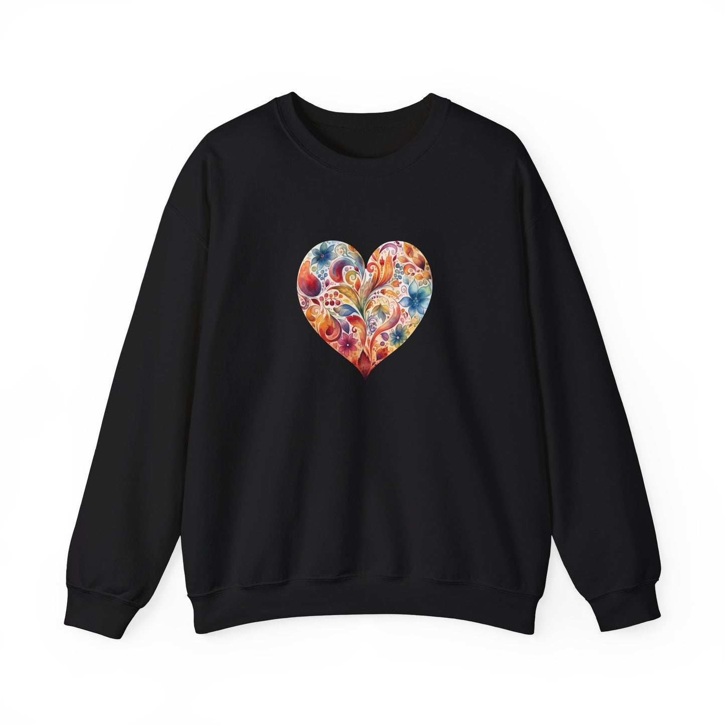 Watercolor Heart Sweatshirt 002