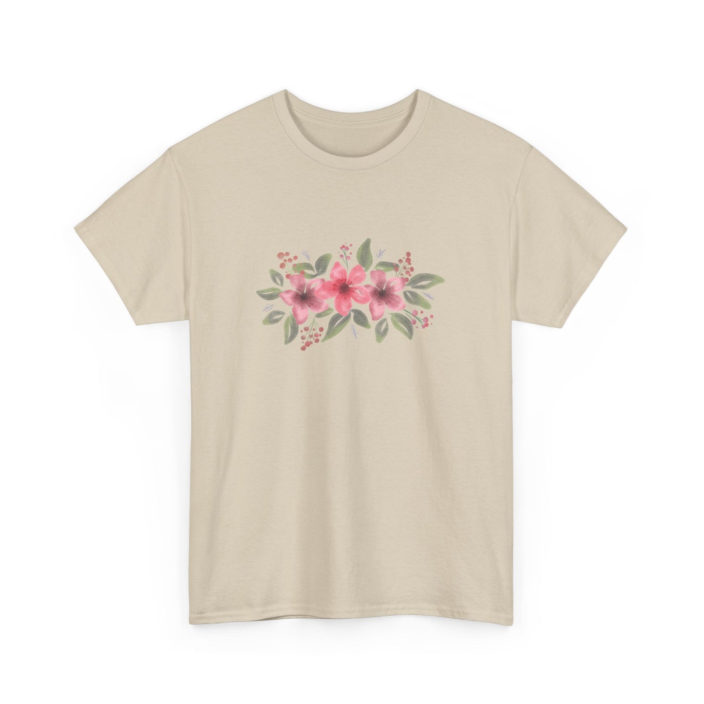 Pink Flowers Short Sleeve Tee