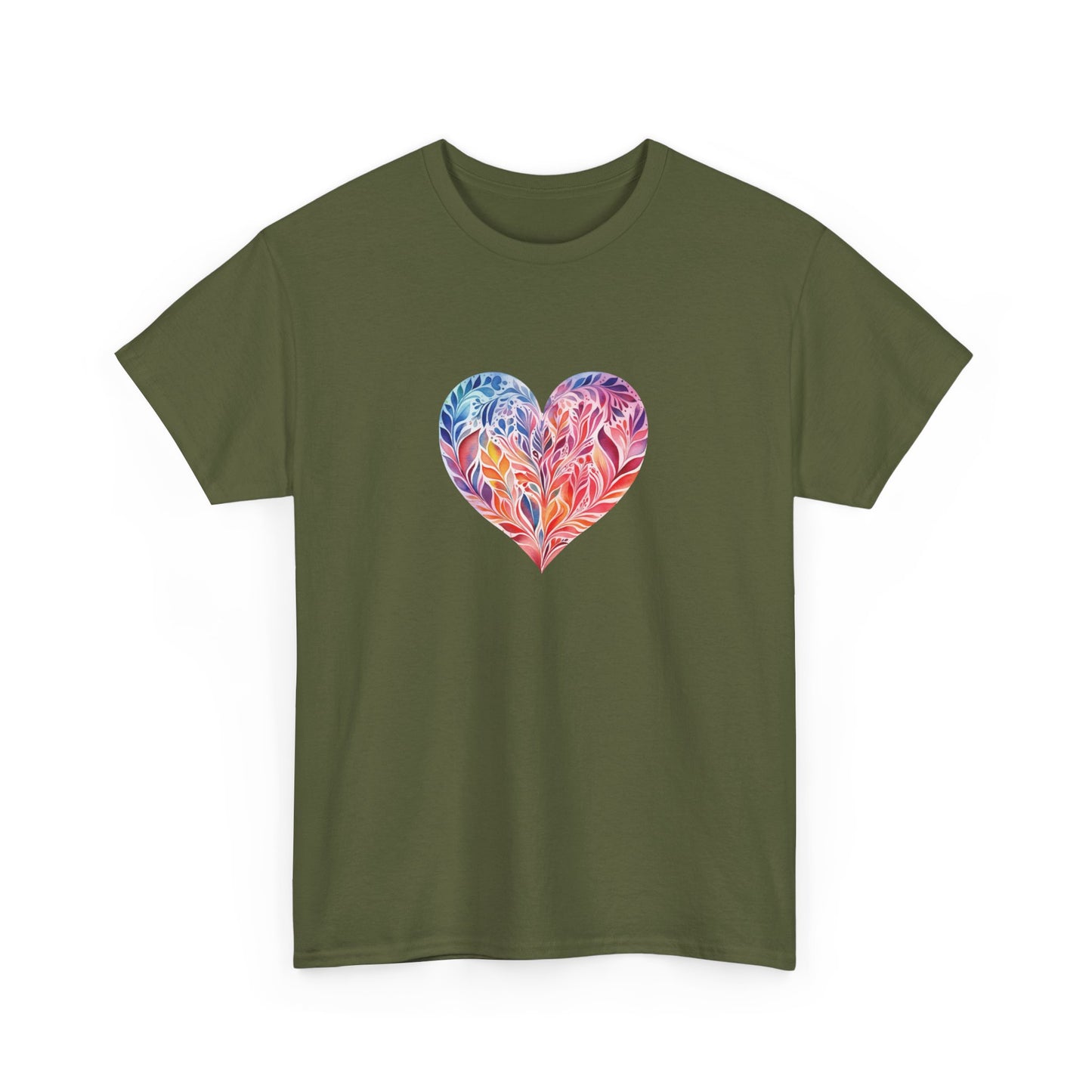 Watercolor Heart Short Sleeve Tee 001