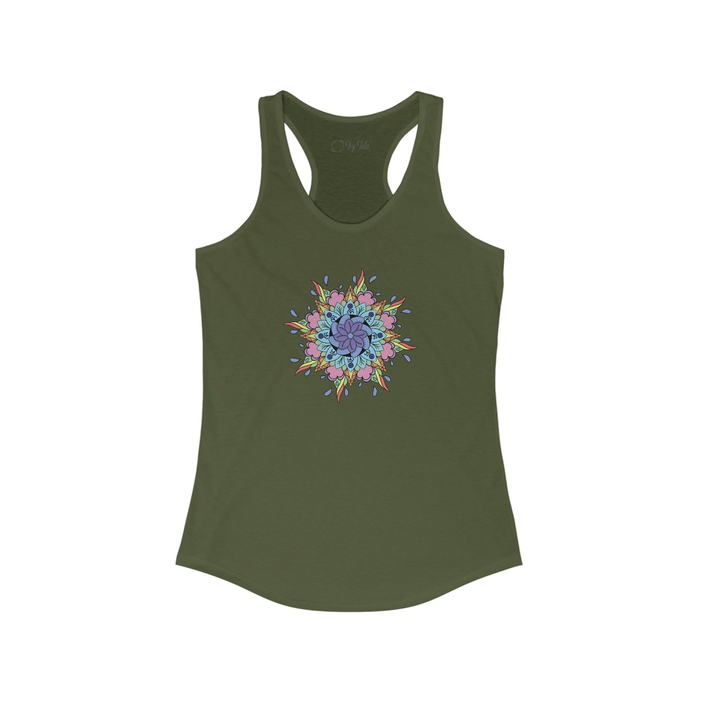 Colorful Mandala Racerback Tank (030)