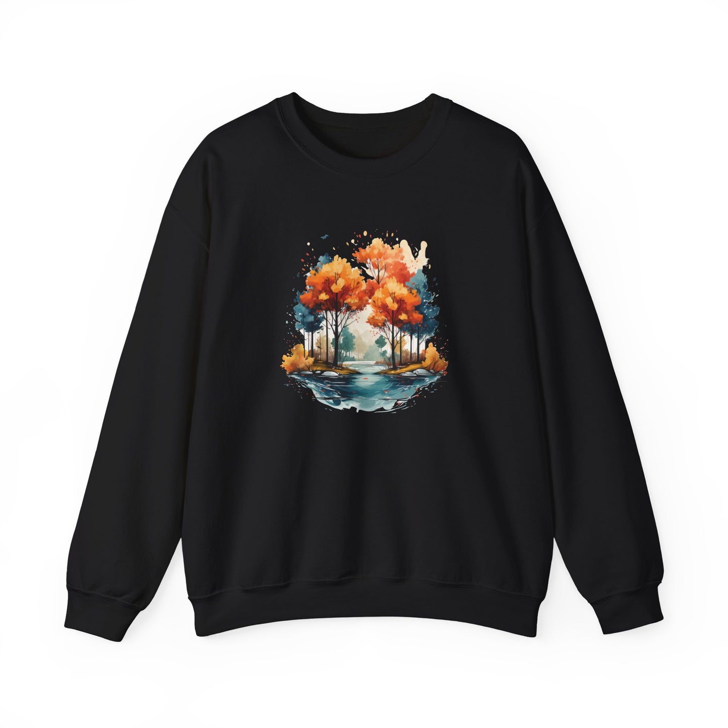 Autumn River Watercolor Sweatshirt