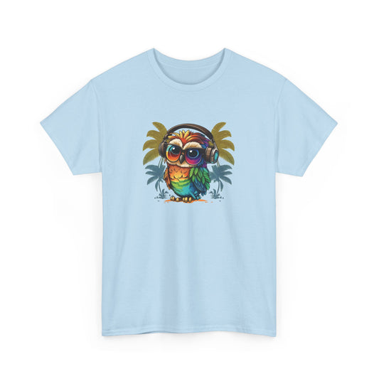 Owl with Headphones Short Sleeve Tee