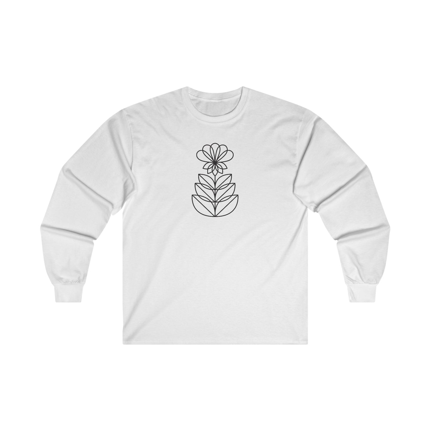 Abstract Flower Long Sleeve Tee