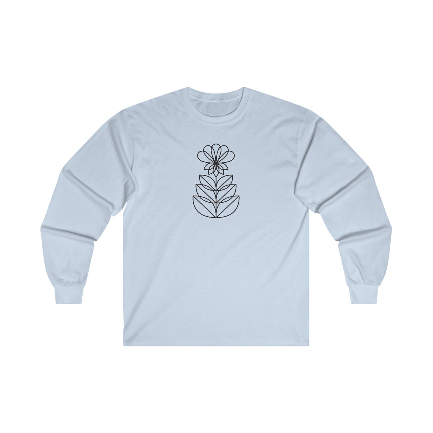 Abstract Flower Long Sleeve Tee
