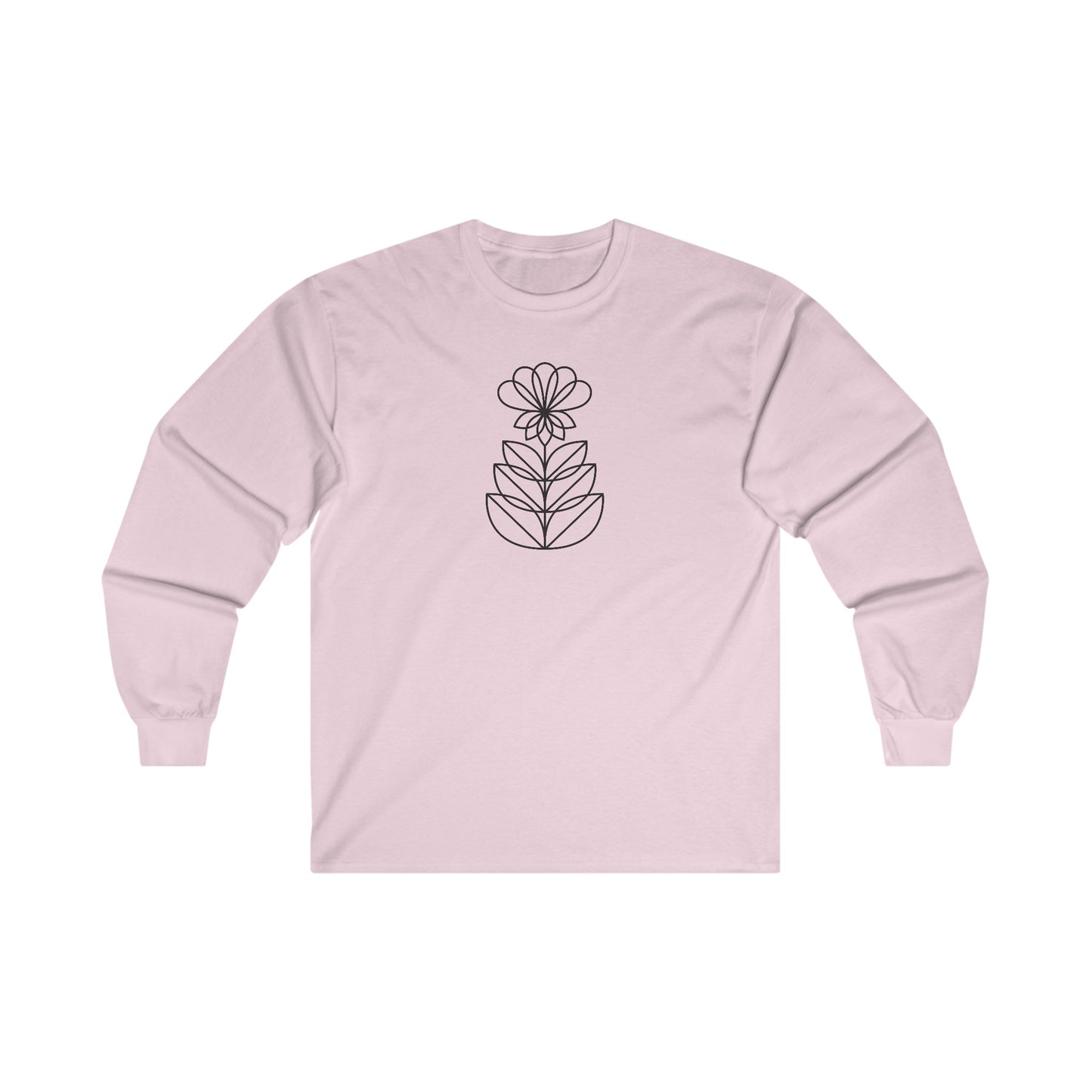 Abstract Flower Long Sleeve Tee
