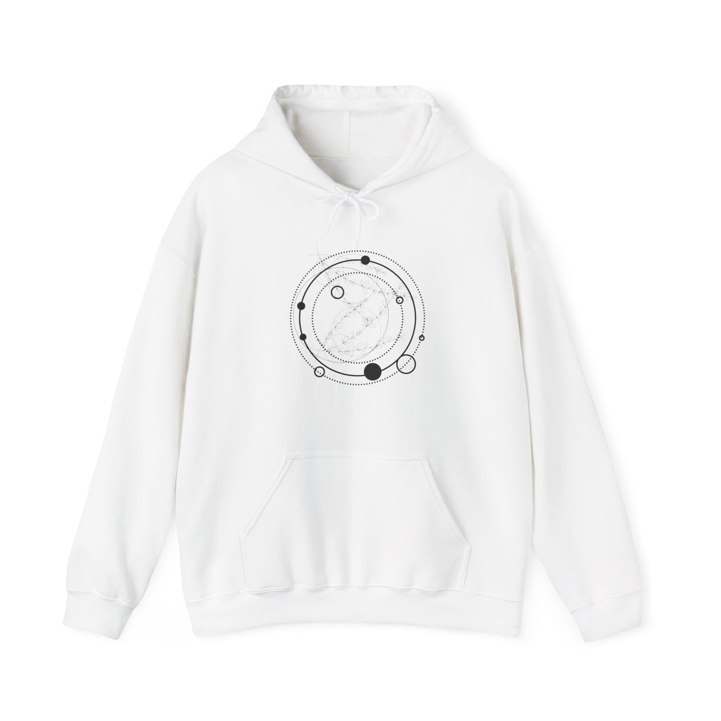 Circular Pattern Hooded Sweatshirt