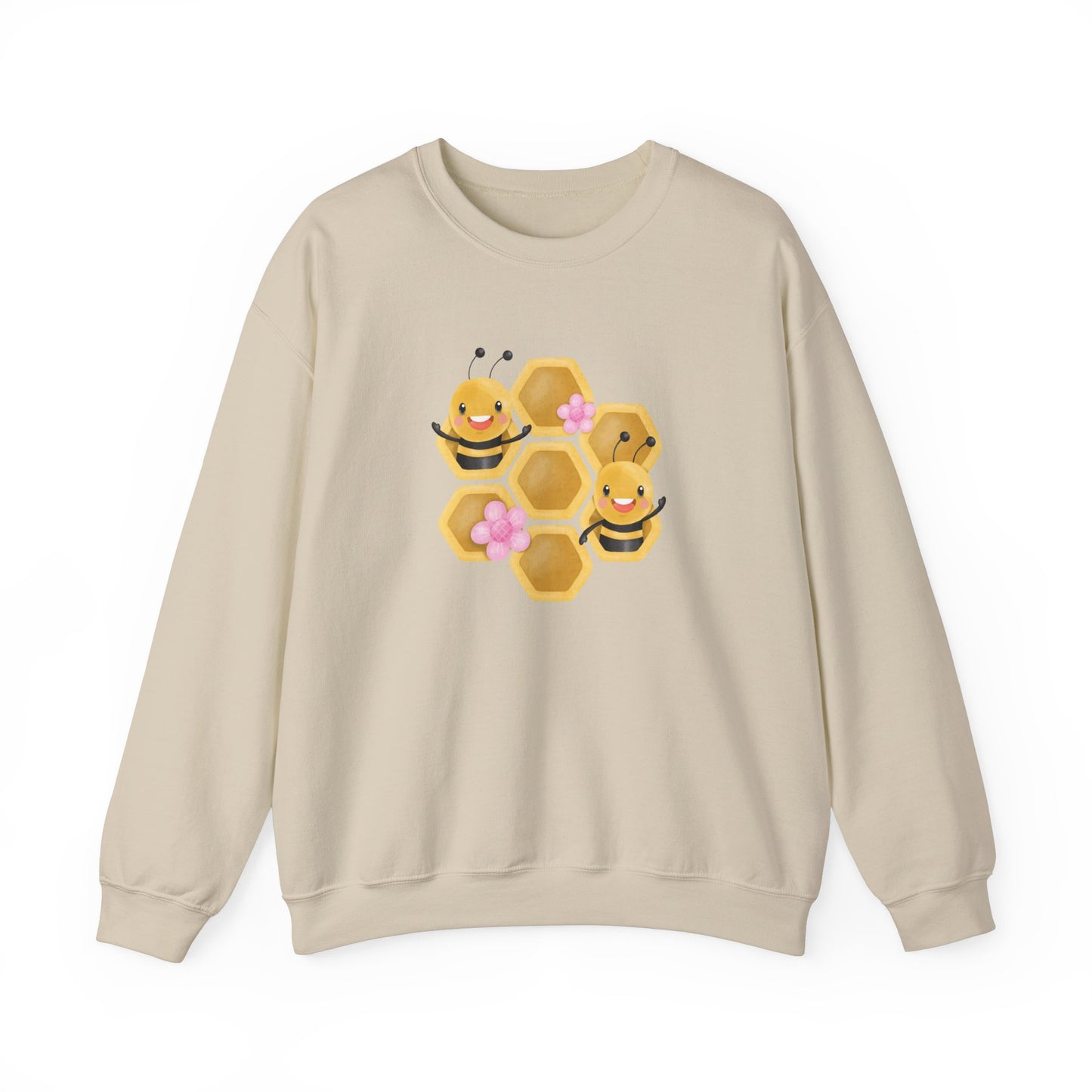 Cute Bee Honeycomb Sweatshirt