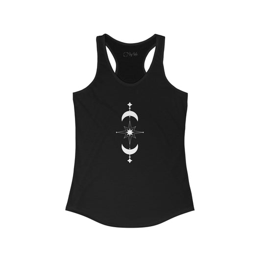 Linear Star and Moons Racerback Tank