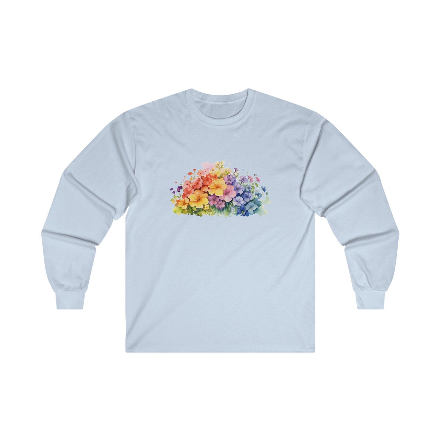 Colorful Flowers Long Sleeve Tee