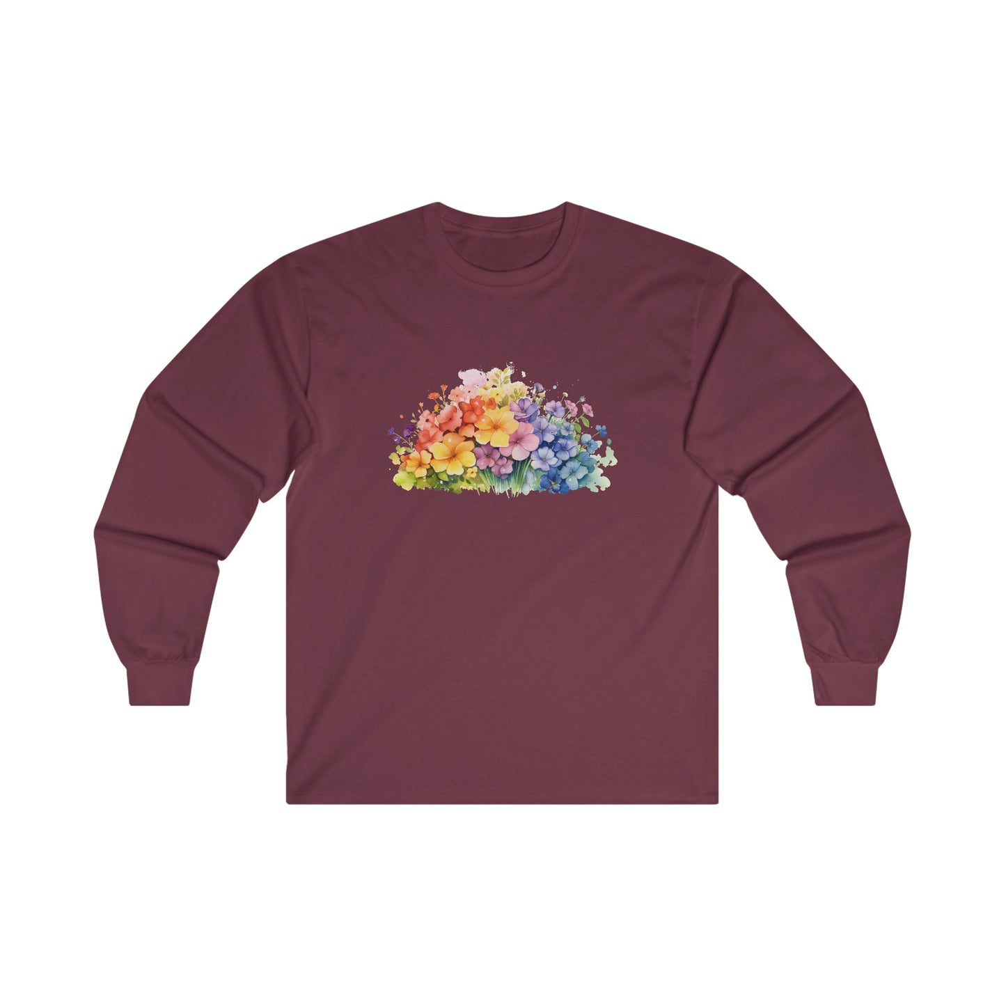 Colorful Flowers Long Sleeve Tee
